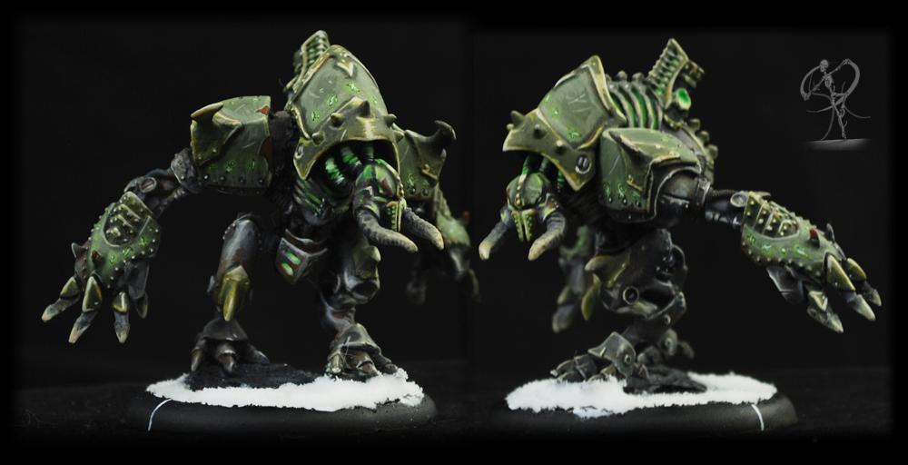 Cryx, Freehand, Glow, Green, Non-Metallic Metal, Robots, Runes, Steampunk, Warjack