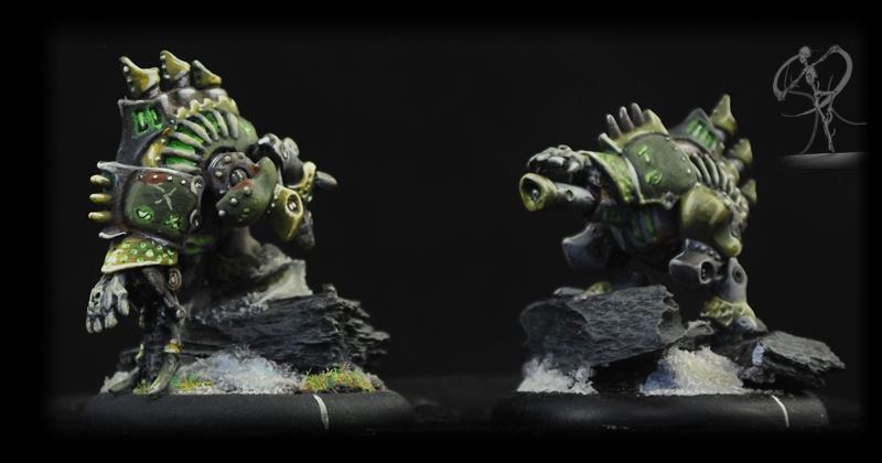 Cryx, Freehand, Glow, Green, Non-Metallic Metal, Robots, Runes, Steampunk