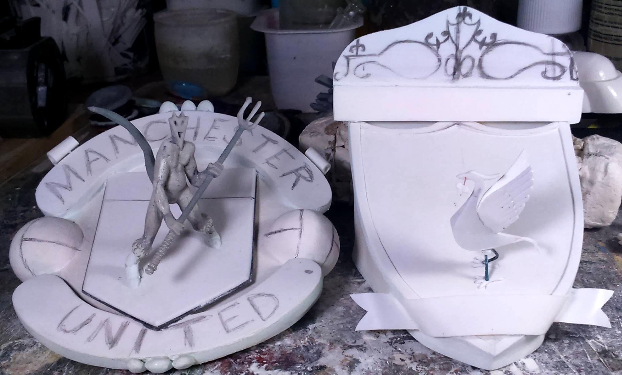 Football logos ready for paint
