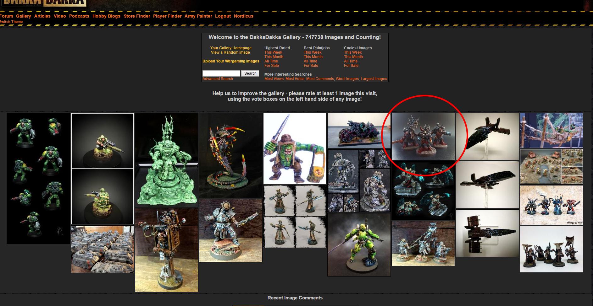 First gallery front page