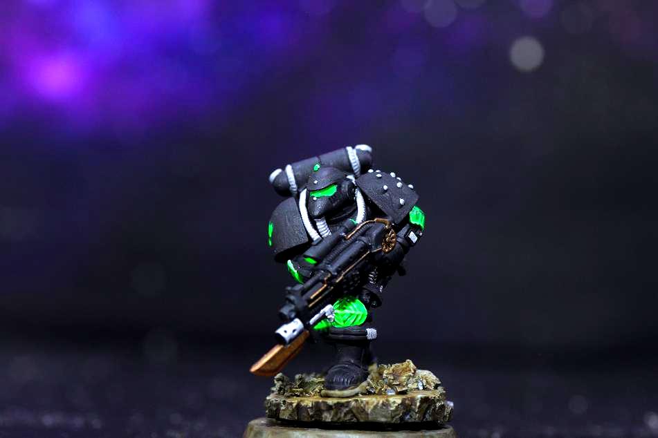 Anniversary Model, Black, Neon, Space Marines