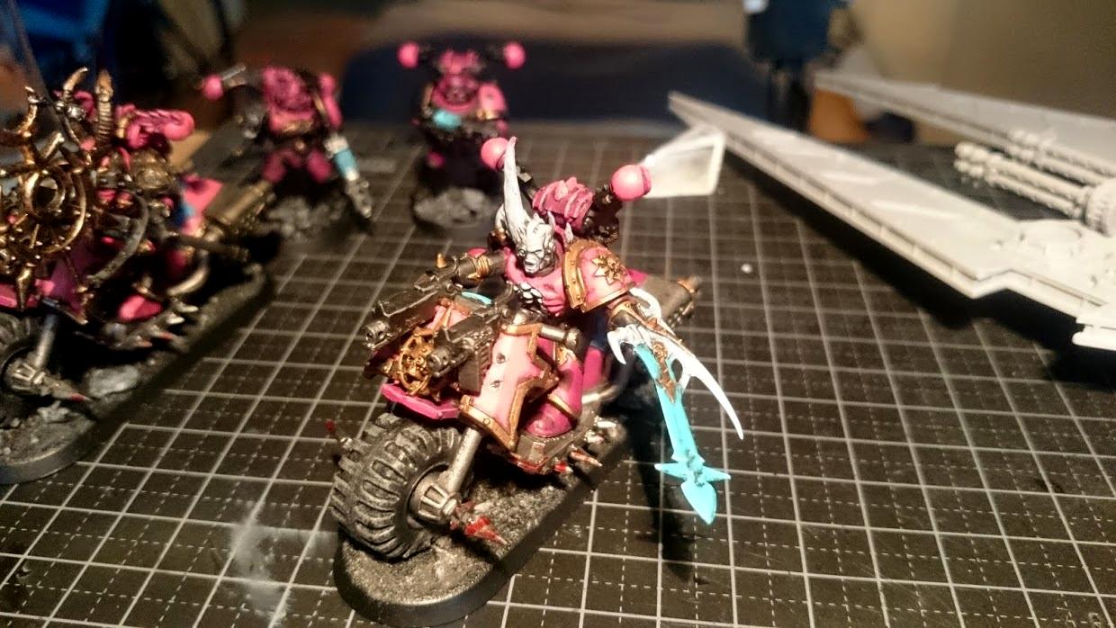 Bike, Chaos, Chaos Space Marines, Crimson Slaughter, Daemon Weapon, Daemons, Emperor's Children, Lord, Pink, Slaanesh