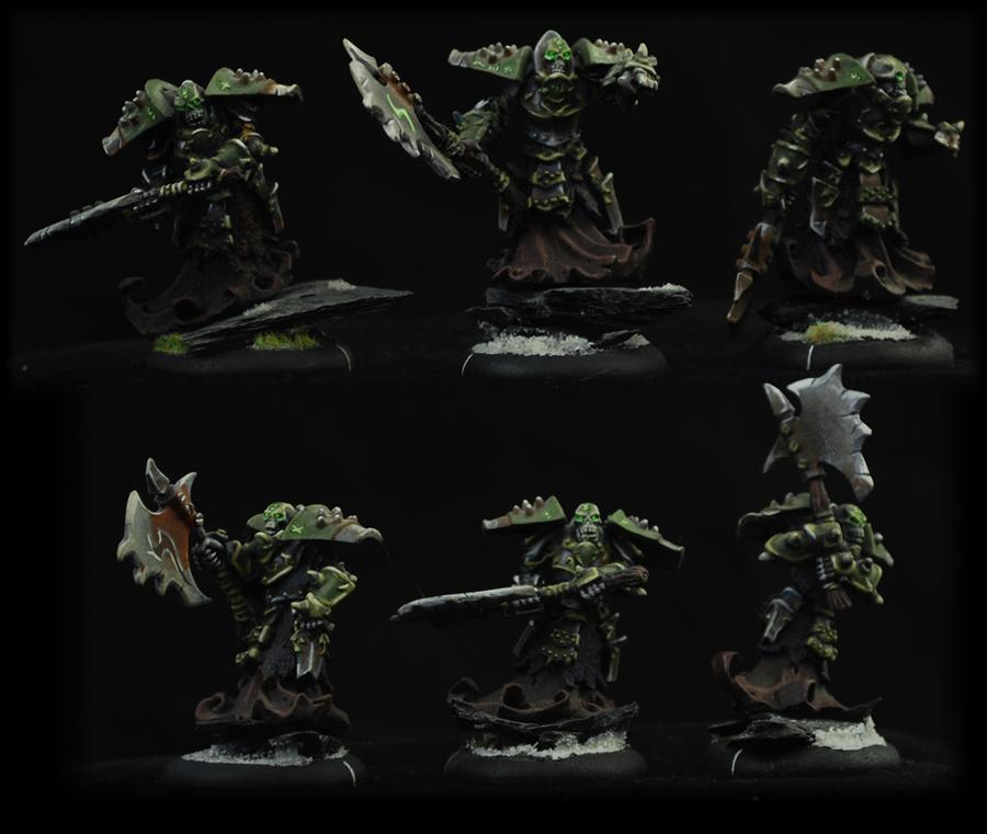 Cryx, Freehand, Glow, Green, Non-Metallic Metal, Robots, Runes, Steampunk