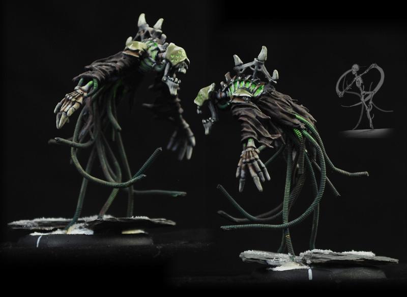 Cryx, Freehand, Glow, Green, Non-Metallic Metal, Robots, Runes, Steampunk