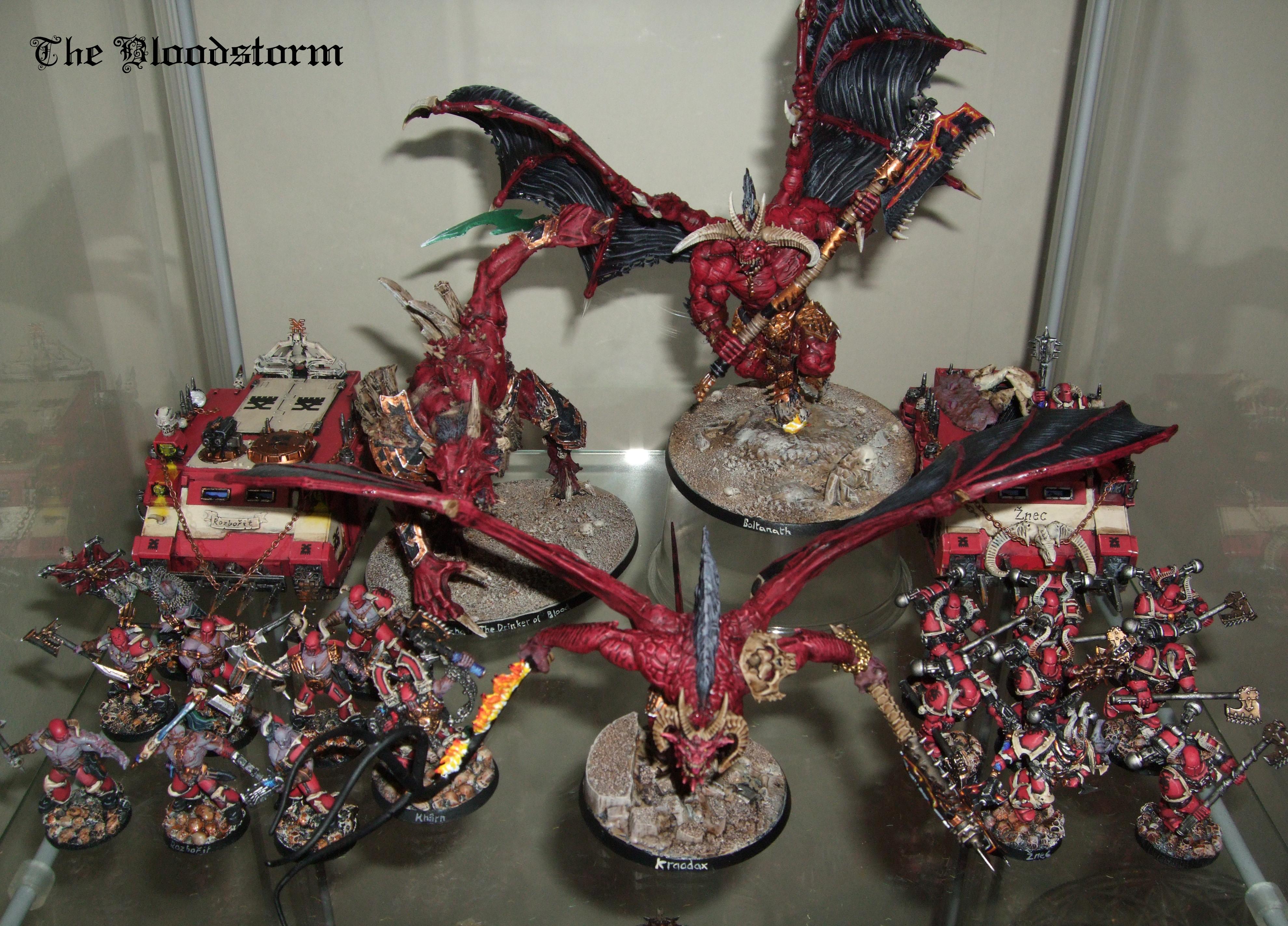 Army, Berzerkers Forge World, Chaos Space Marines, Daemons, Khorne Daemonkin, Red, Rhino Rush