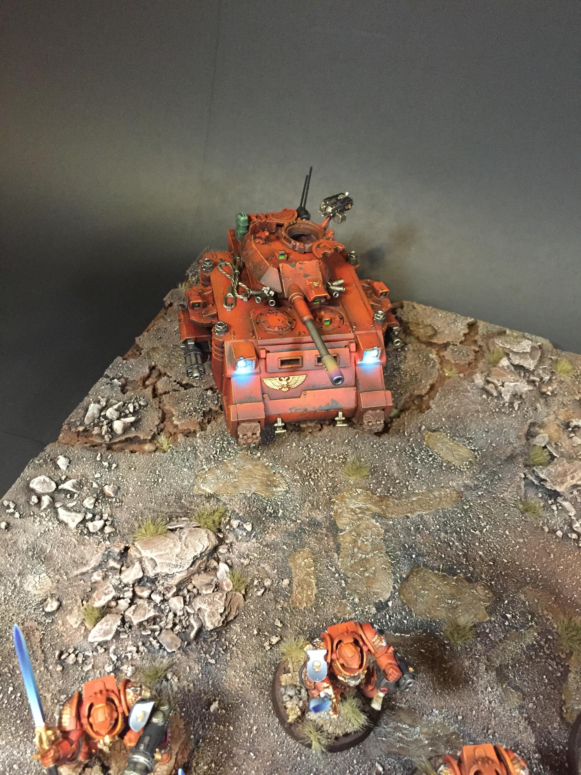 Armies On Parade, Predator With Led, Space Marines, Warhammer 40,000