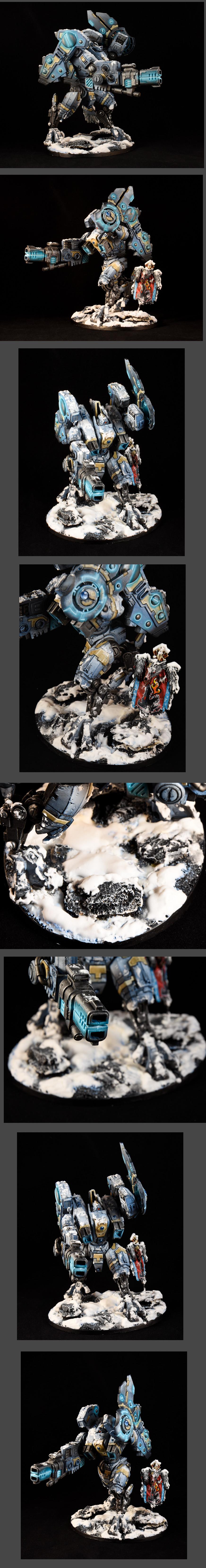 Riptide, Snow, Tau, Tau Riptide Xv104 40k, Warhammer 40,000, Xv104