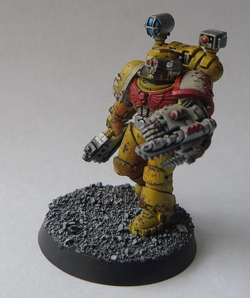Adepus Astartes, Apothecary, Battle Damage, City, Command Squad, Imperial Fists, Rubble, Ruins, Space Marines, Urban, Veteran, Weathered, Yellow