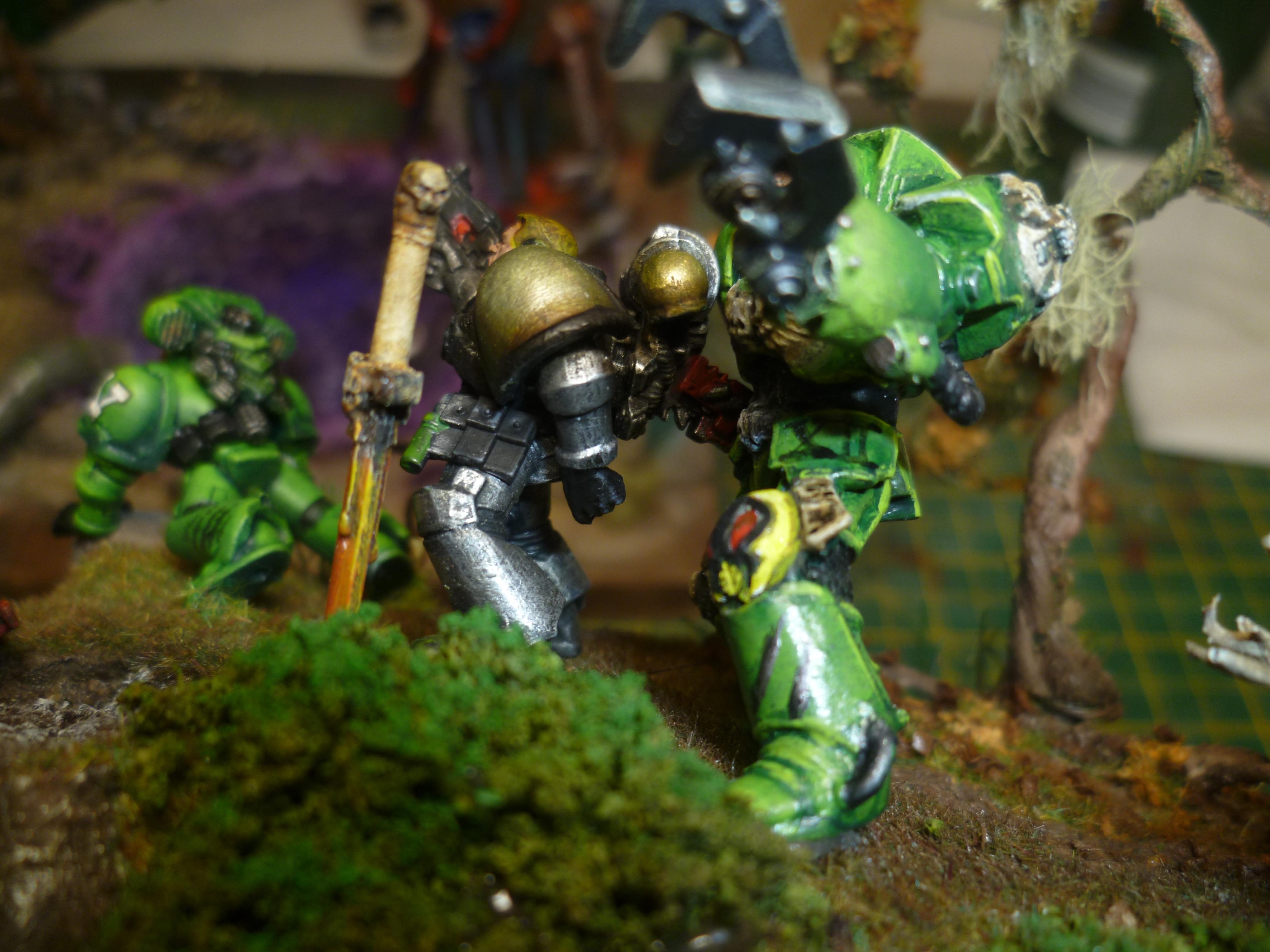 Diorama, Mantis Warriors, Space Marines