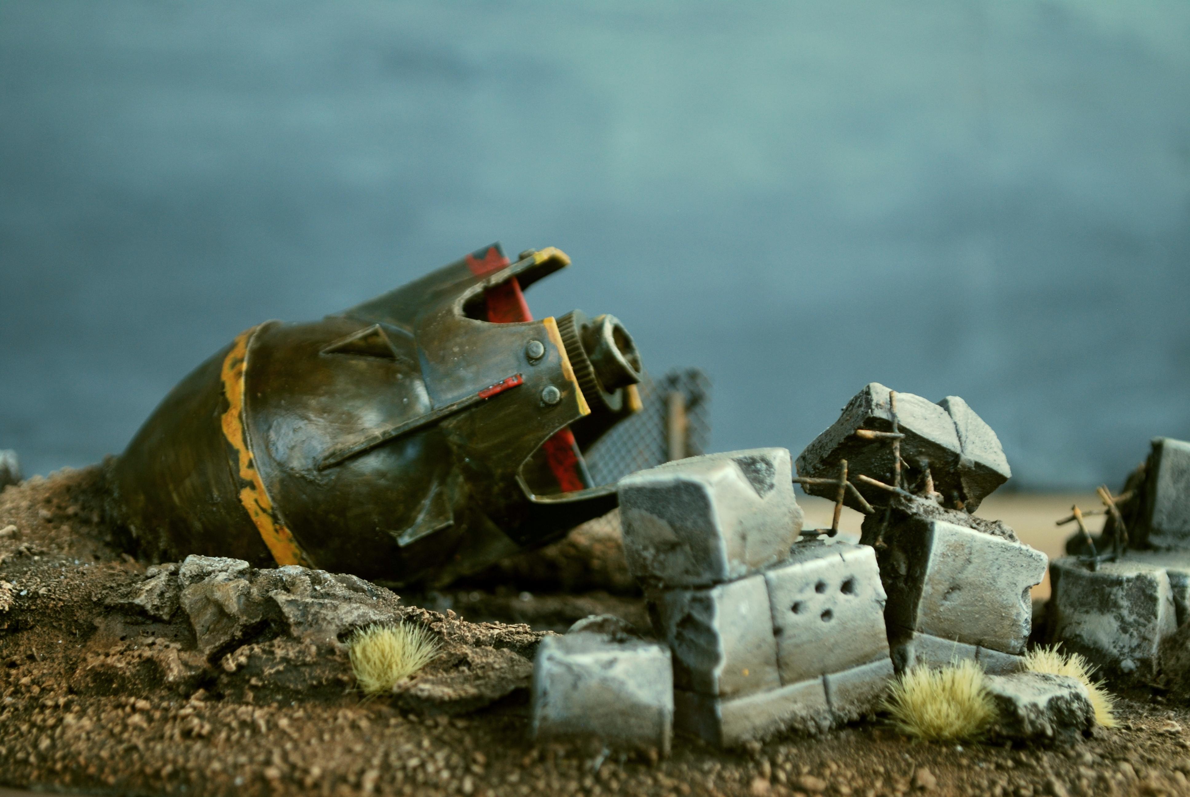 Bomb, Dakka Dakka, Fallout, No Man Standing, Nuke, Orks, Post-apocalyptic, Scratch Build, Terrain, Warhammer Fantasy