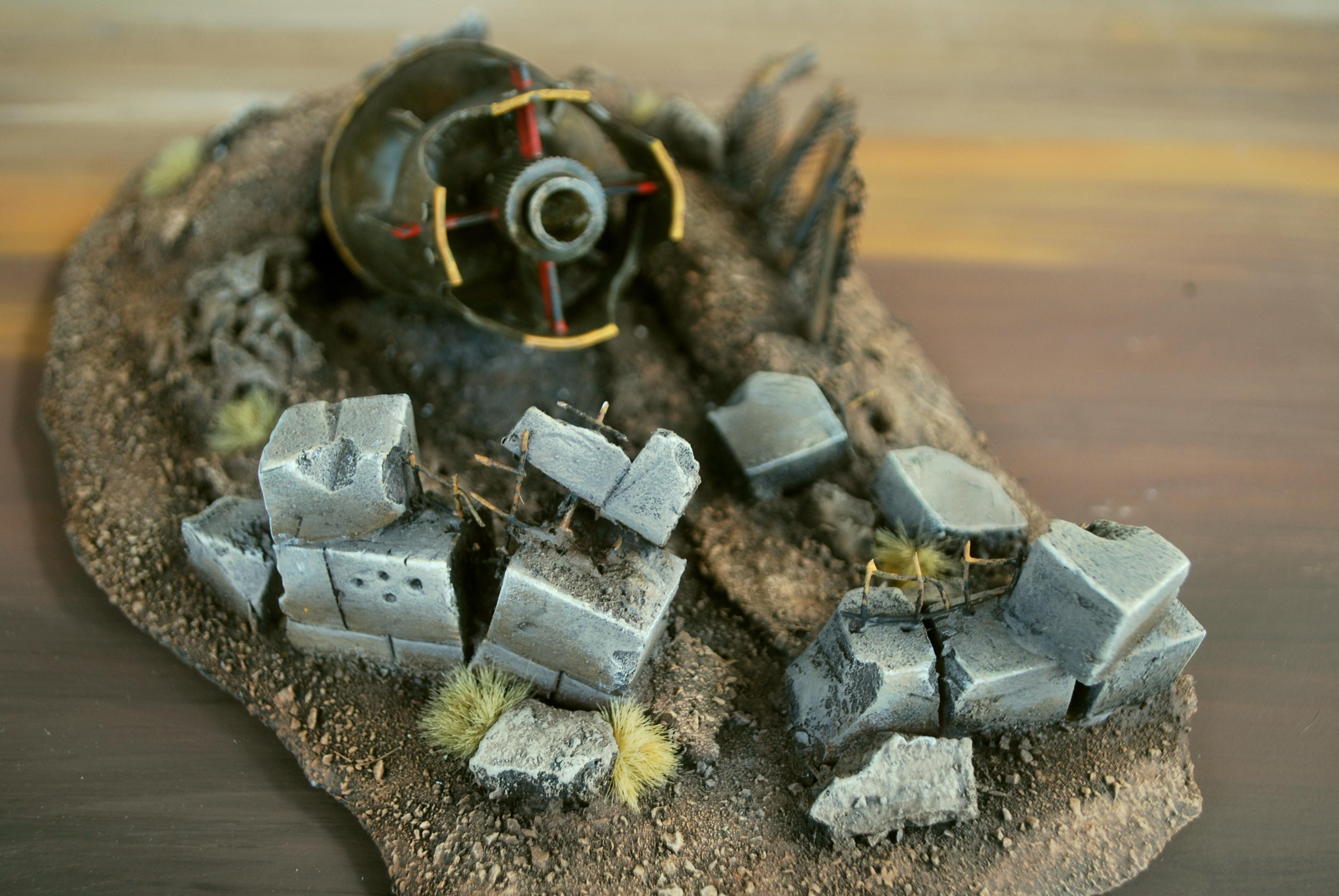 Bomb, Dakka Dakka, Fallout, No Man Standing, Nuke, Orks, Post-apocalyptic, Scratch Build, Terrain, Warhammer Fantasy