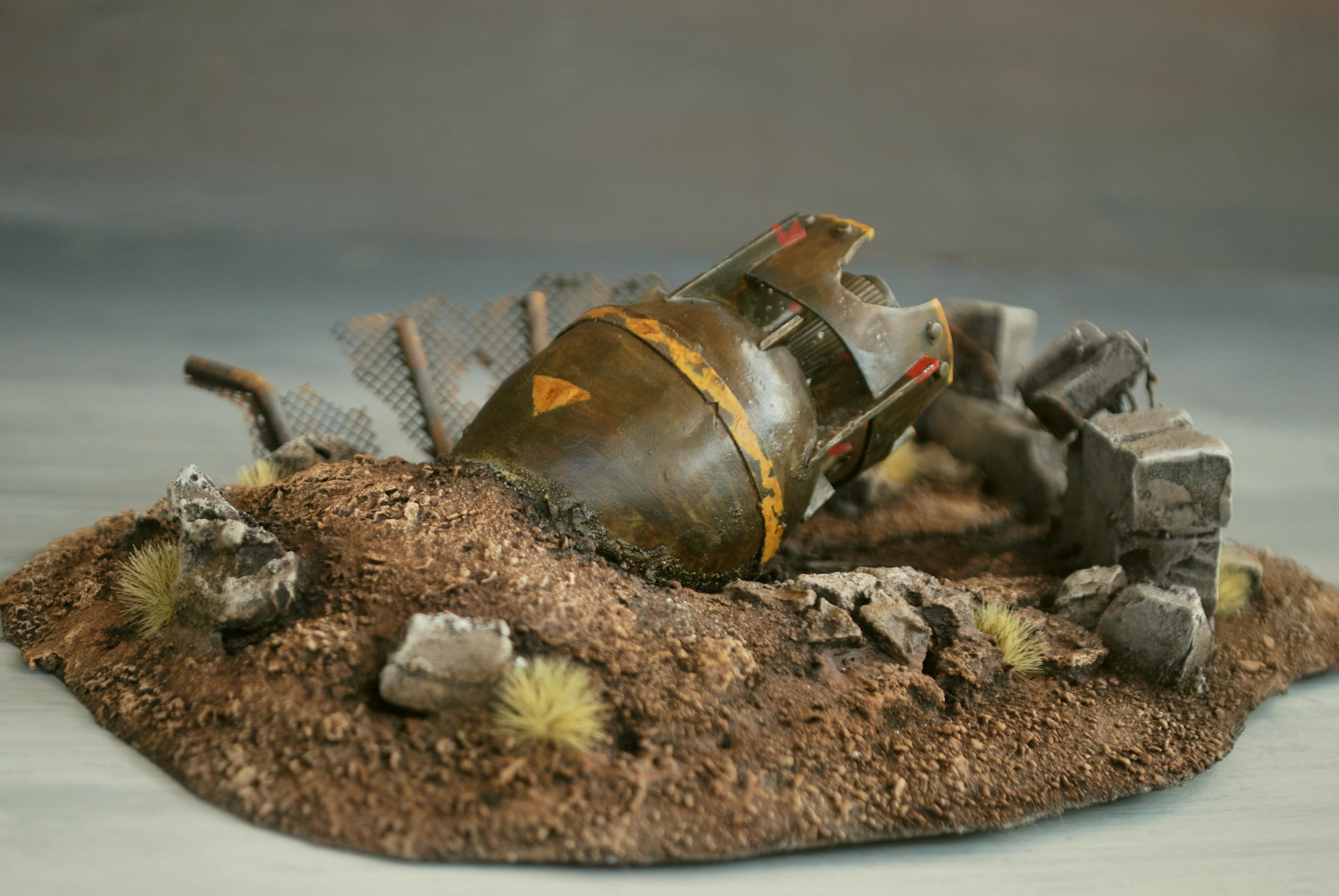 Bomb, Dakka Dakka, Fallout, No Man Standing, Nuke, Orks, Post-apocalyptic, Scratch Build, Terrain, Warhammer Fantasy