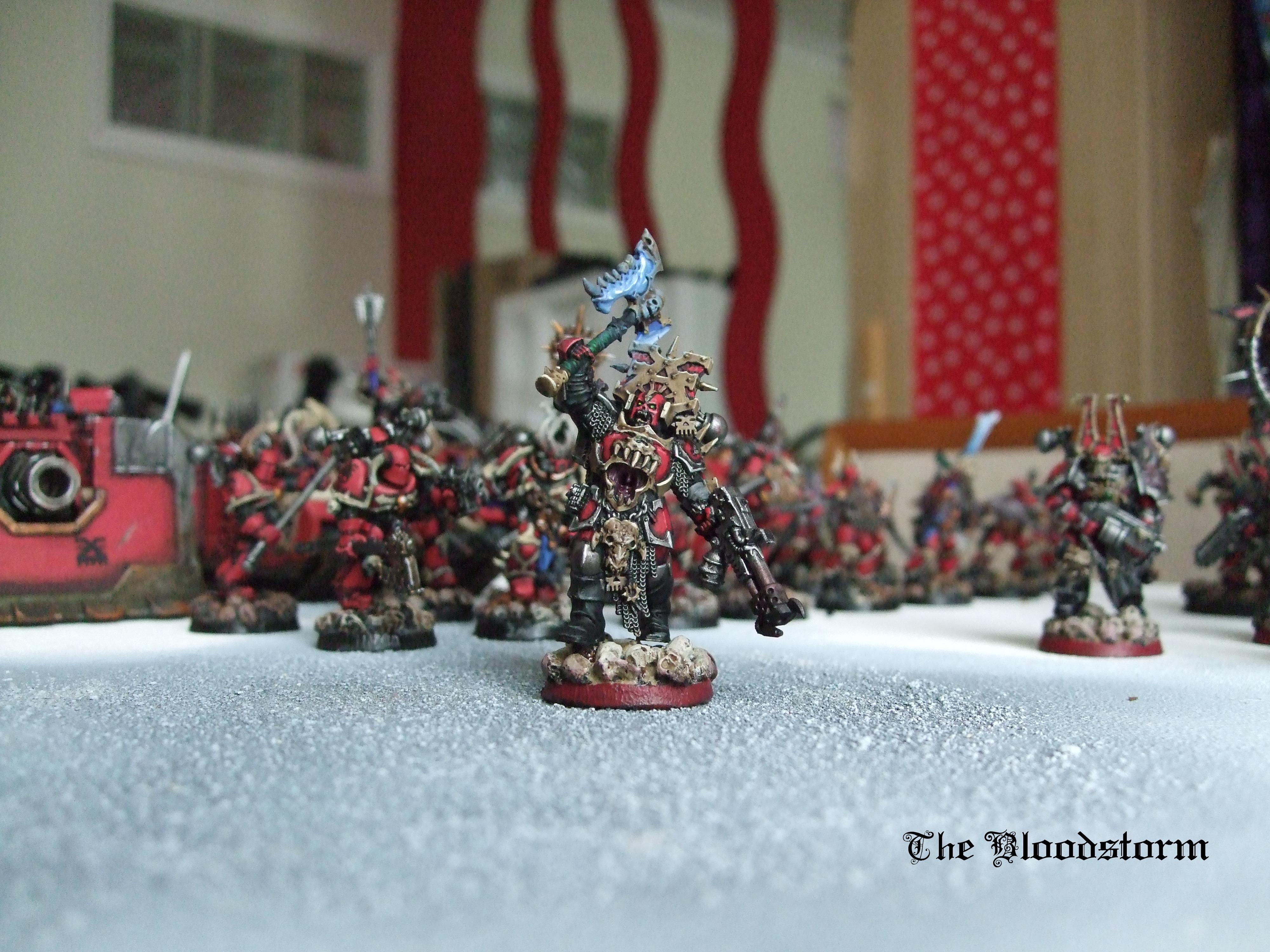 Berserkers, Chaos Space Marines, Chosen, Conversion, Khorne, Red
