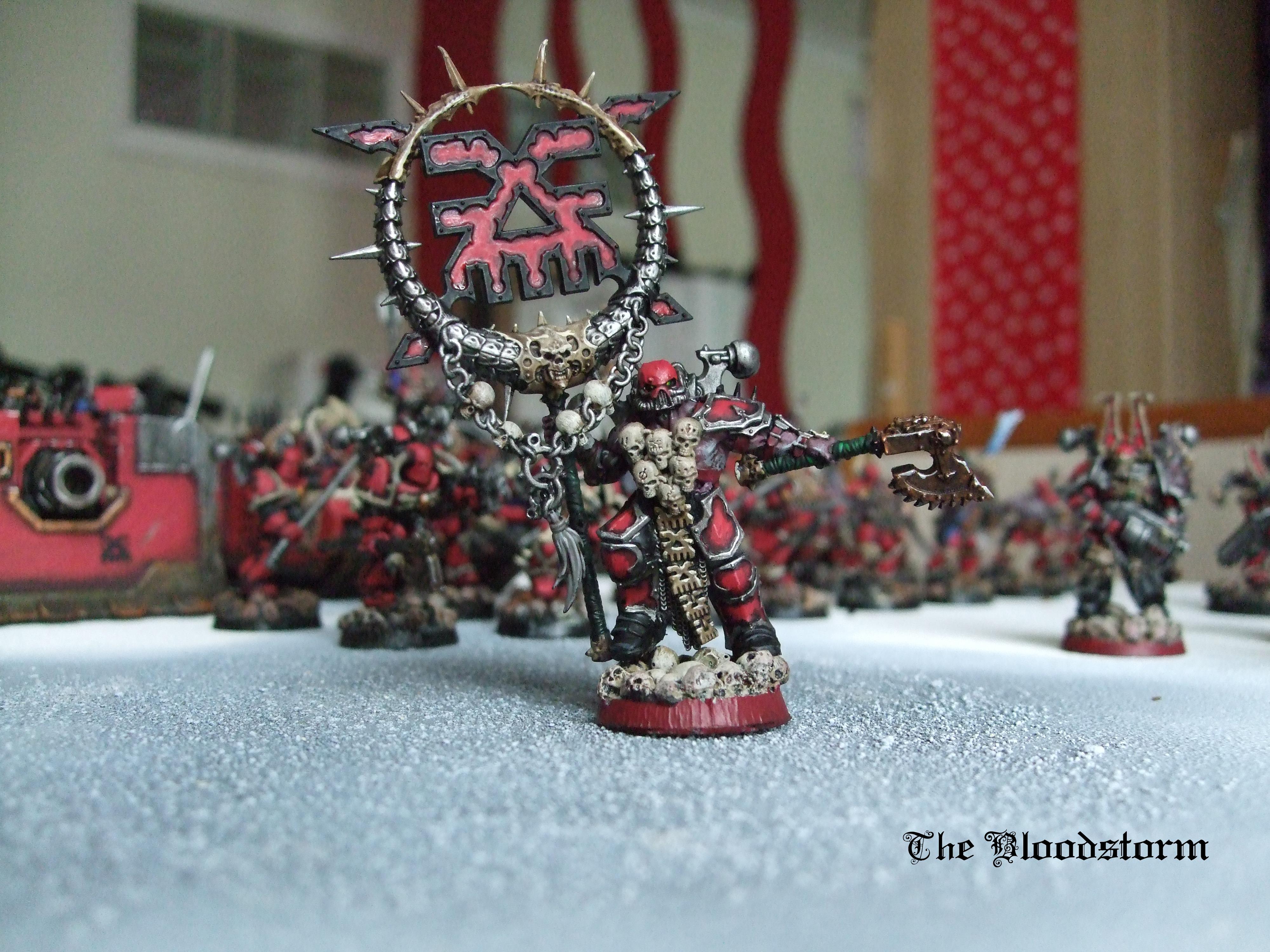 Berserkers, Chaos Space Marines, Chosen, Conversion, Khorne, Red