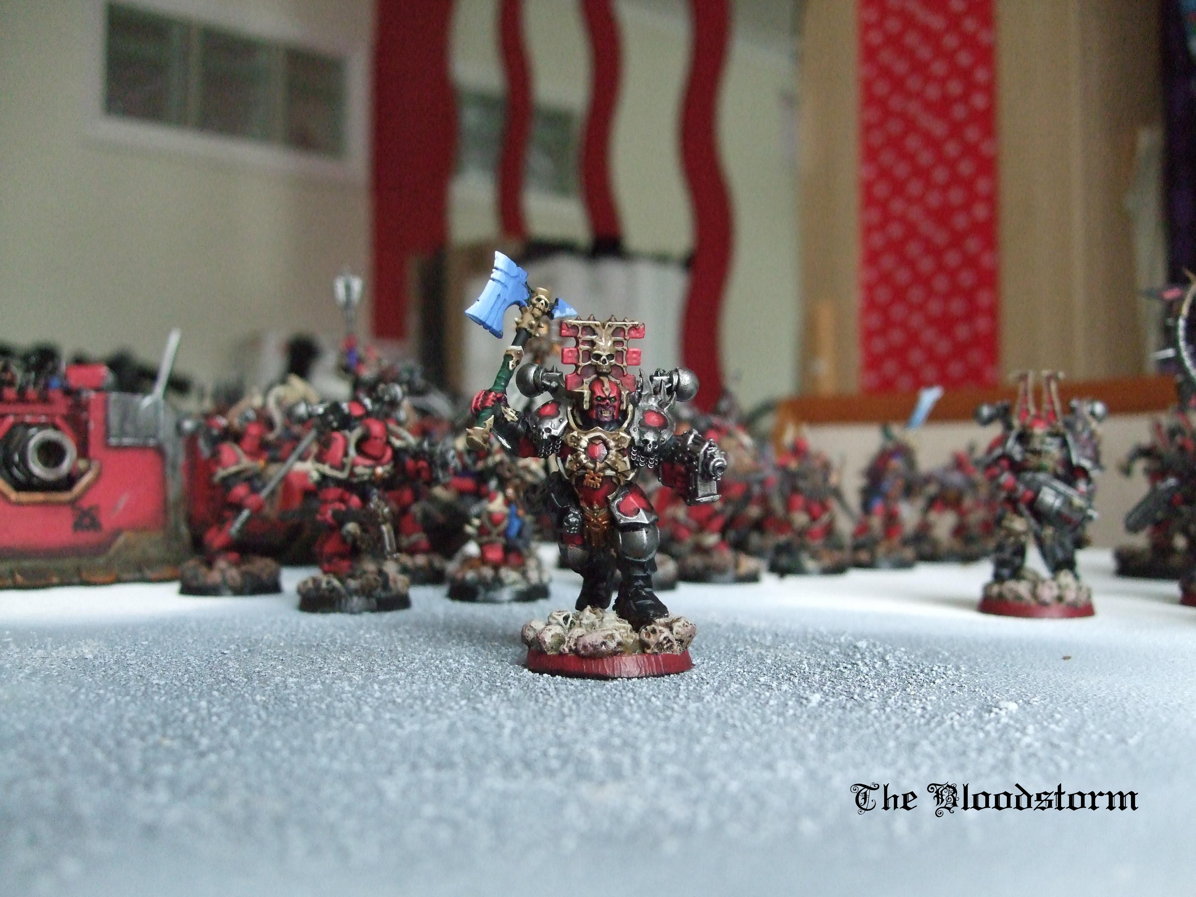Berserkers, Chaos Space Marines, Chosen, Conversion, Khorne, Red