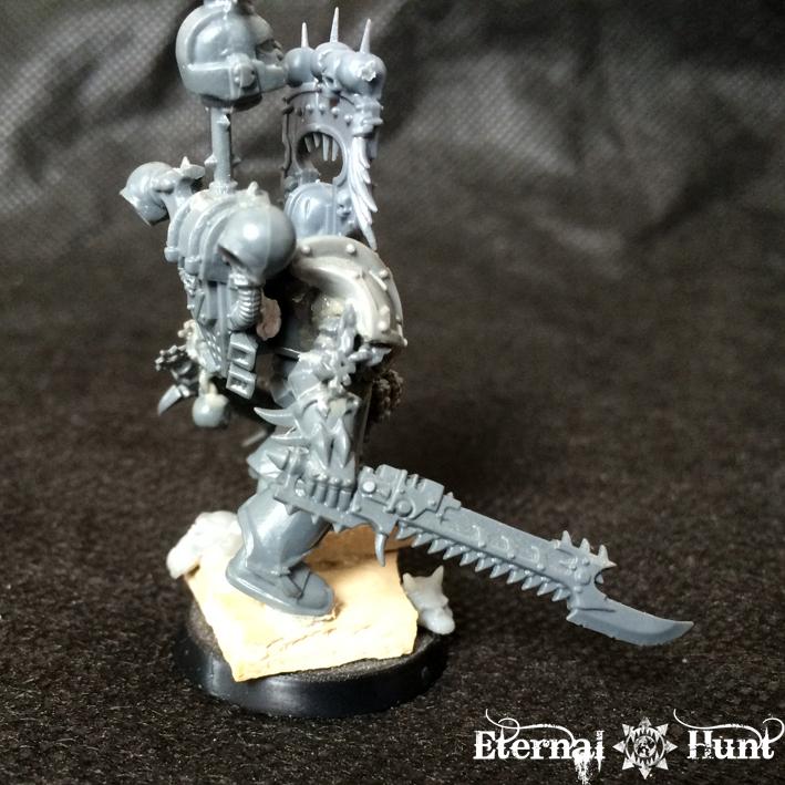 Alrik Skarn, Chaos, Chaos Lord, Chaos Space Marines, Conversion, Khorne, Khorne's Eternal Hunt, Kitbash, Warhammer 40,000, Work In Progress, World Eaters