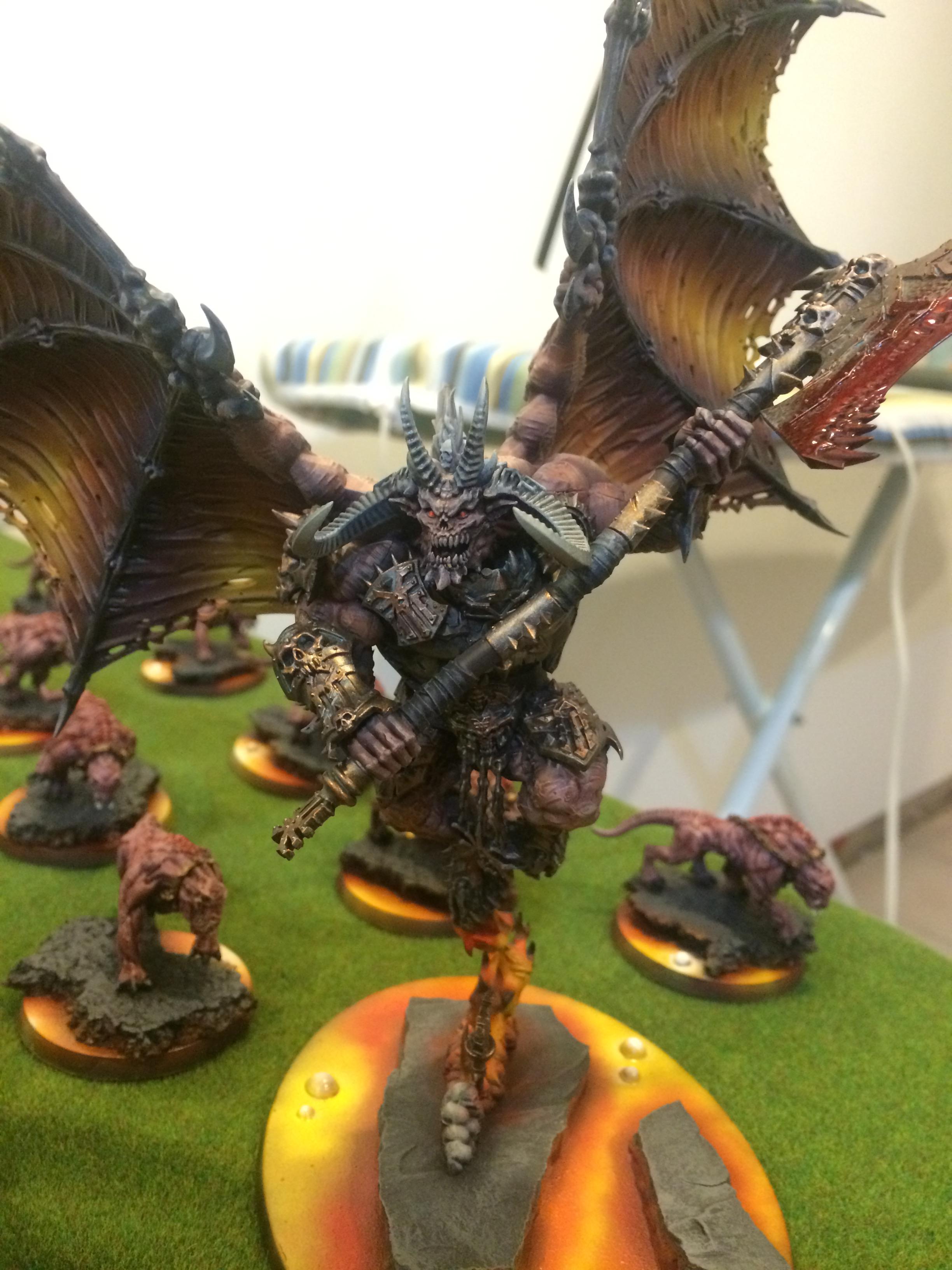Bloodthirster, D-thirster, Daemons, Khorne, Lava