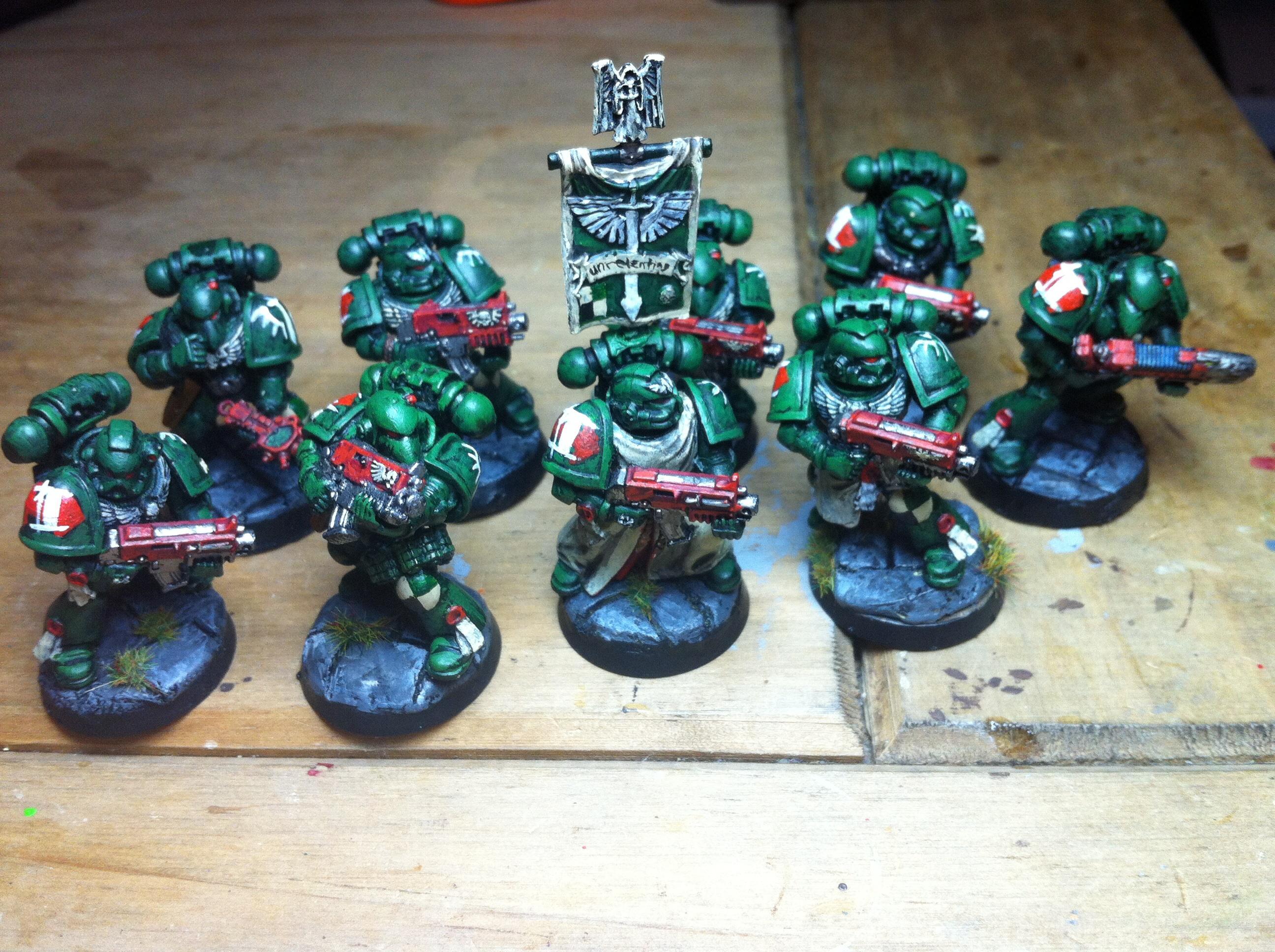 5th Company, Bolter, Dark Angels, Imperial, Imperium, Lbsf, Mankind, Painted, Power Armour, Space, Space Marines, Tactical Squad, Warhammer 40,000