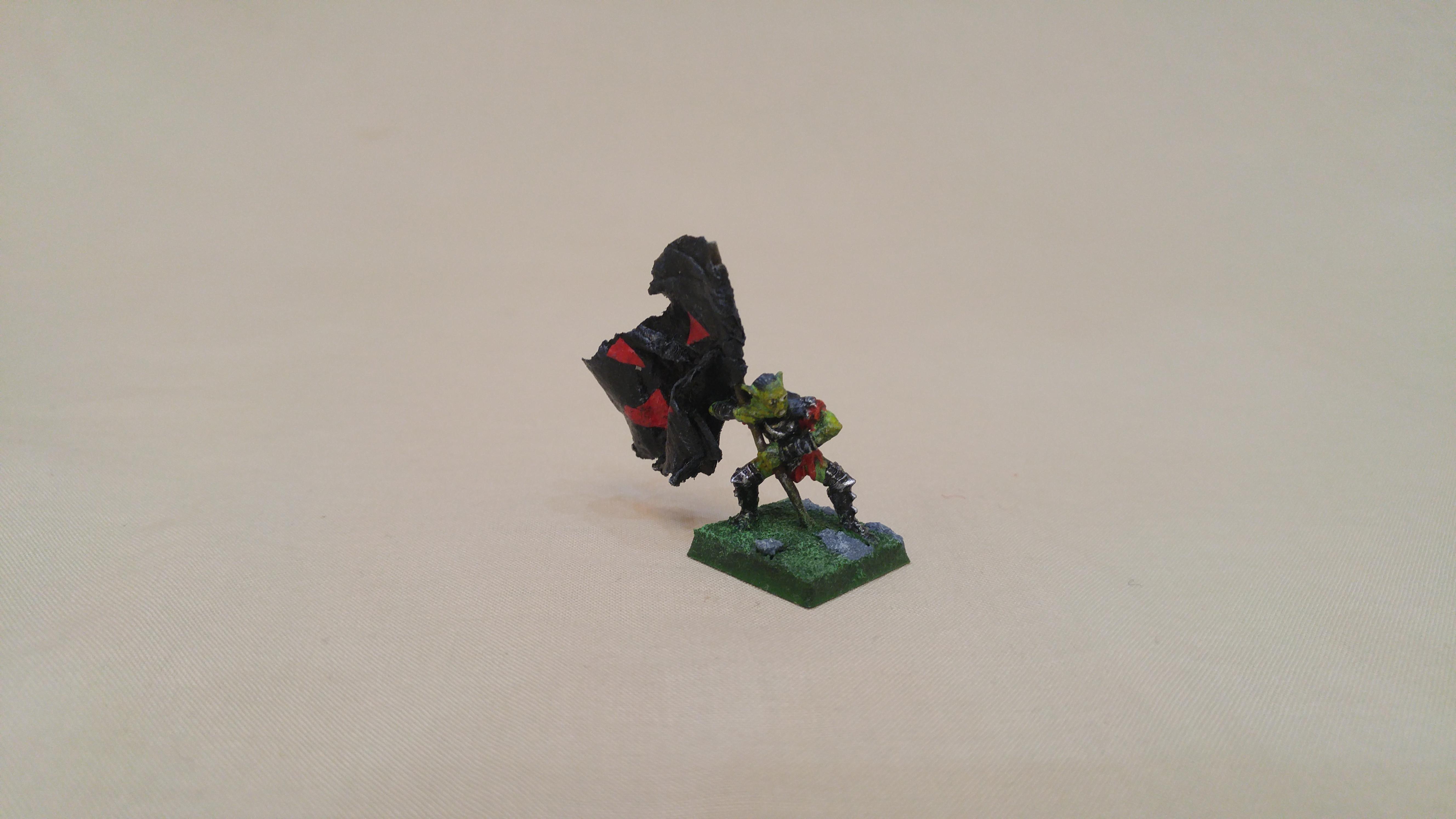 Cheap, Em4, Flag, Flag Bearer, Flaggit, Goblins, Kings Of War, Kow, Lord Of The Rings, Moria Goblin, Orcs, Orks, Paper Towel, Sprue