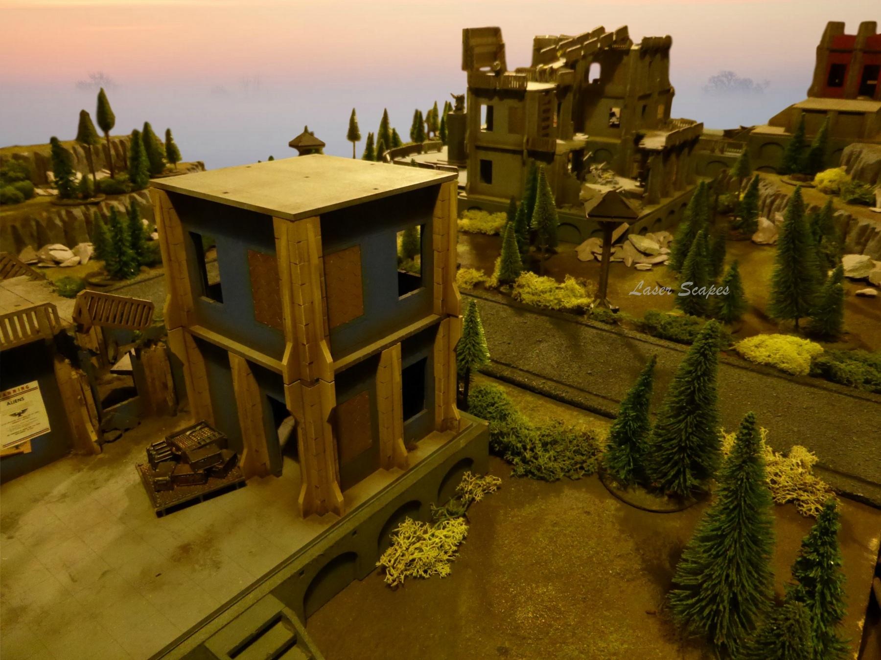 Buildings, Cities Of Death, City, Laser Cut, Laser-cut, Ruin, Ruins, Terrain