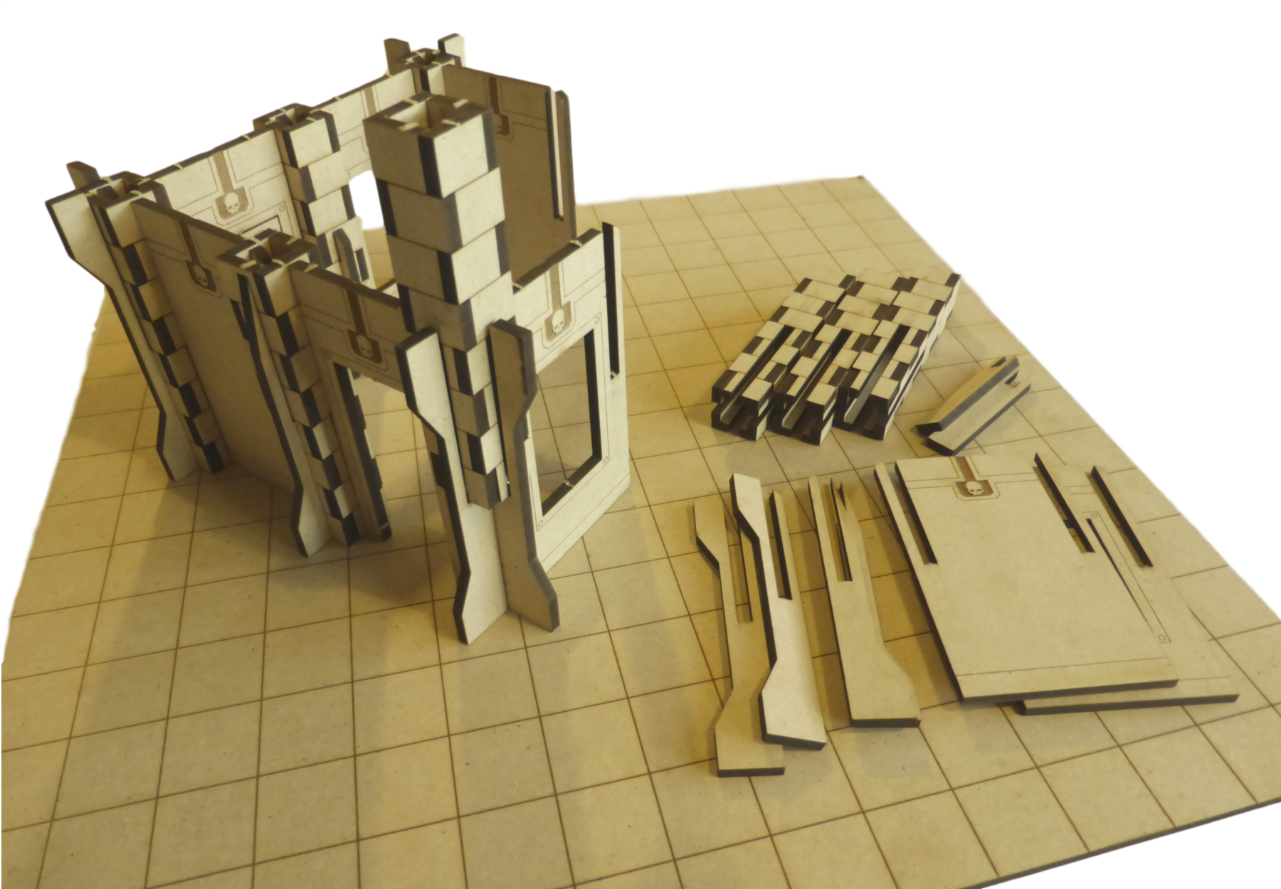 Buildings, Cities Of Death, City, Laser Cut, Laser-cut, Ruin, Ruins, Terrain