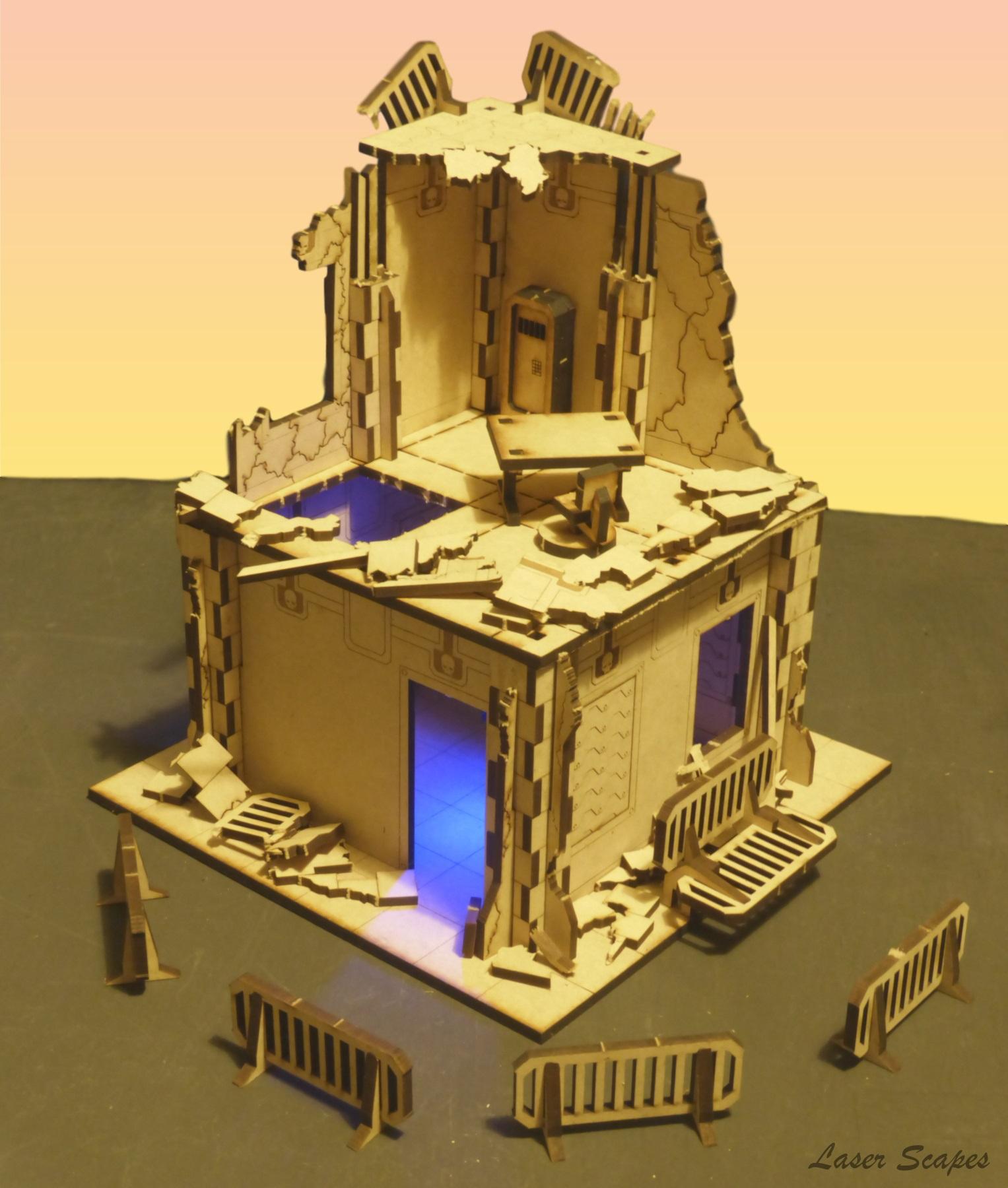 Buildings, Cities Of Death, City, Laser Cut, Laser-cut, Ruin, Ruins, Terrain
