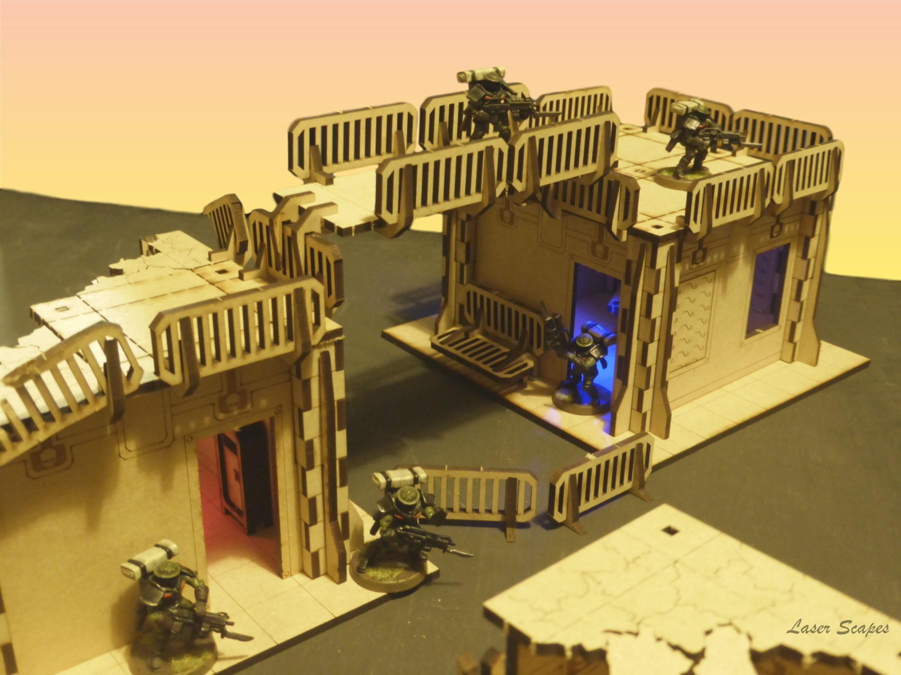 Buildings, Cities Of Death, City, Laser Cut, Laser-cut, Ruin, Ruins, Terrain