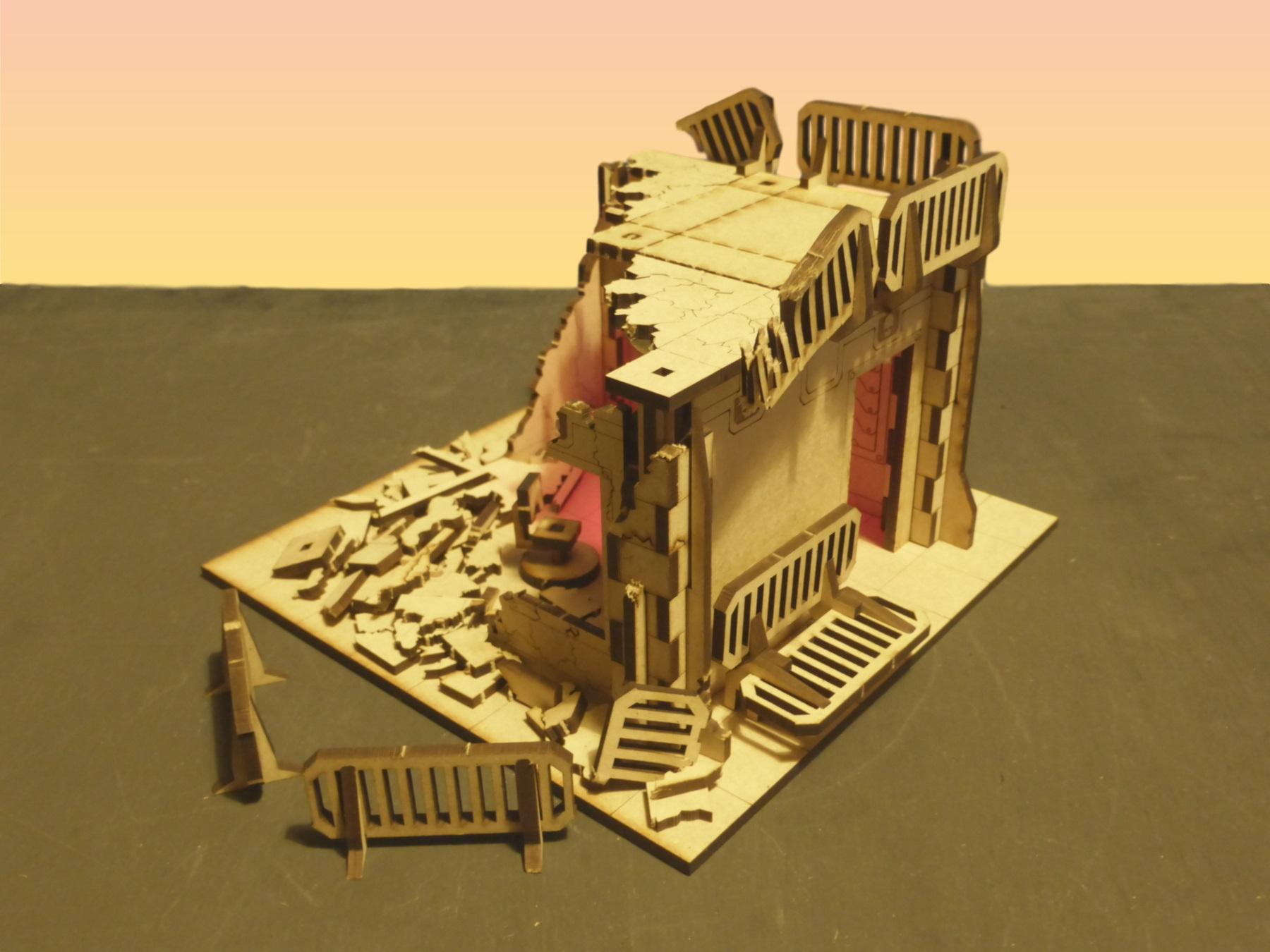 Buildings, Cities Of Death, City, Laser Cut, Laser-cut, Ruin, Ruins, Terrain