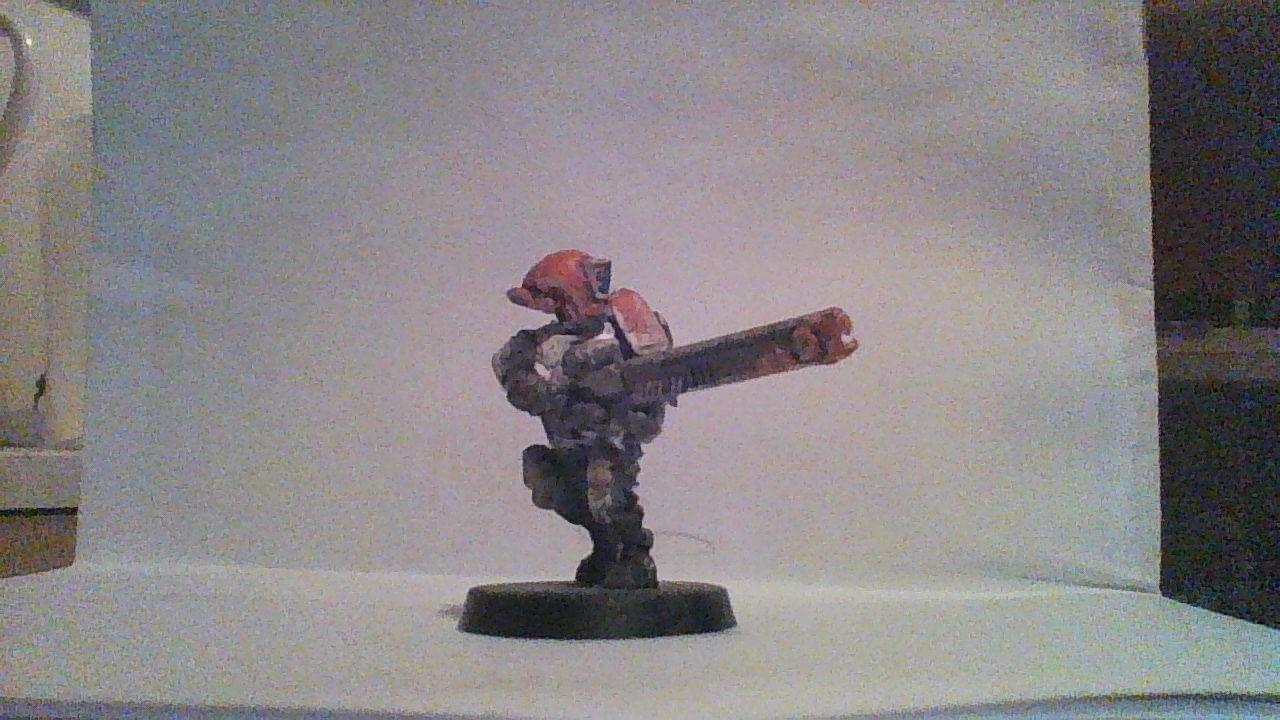 Firewarrior painted in a orange grey colour scheme