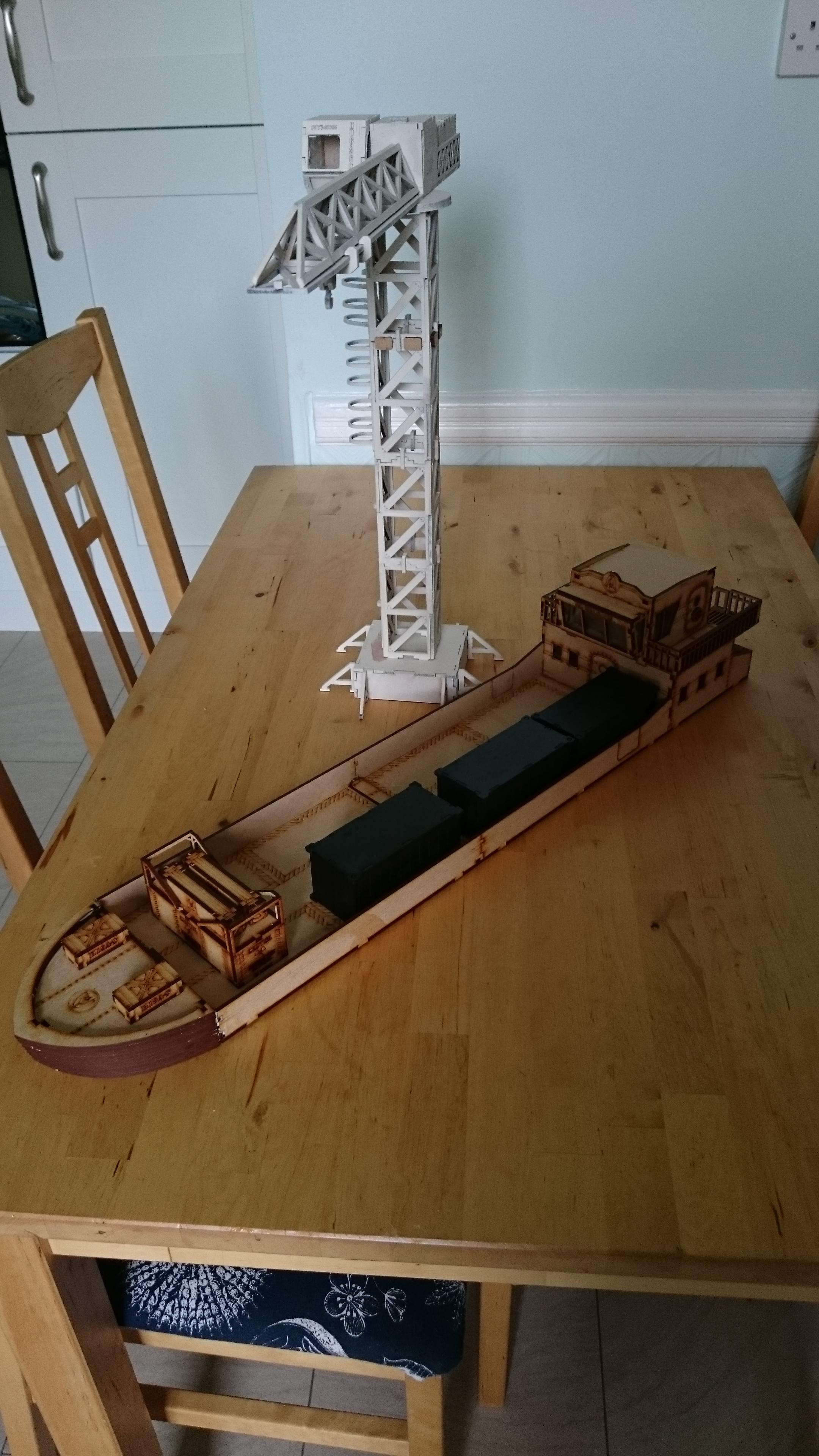 Boat, Crane, Ship, Terrain