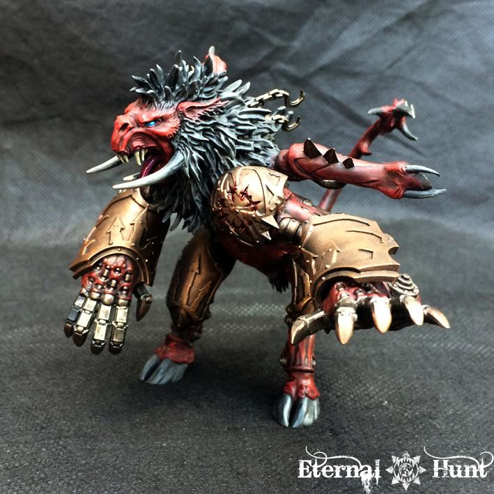 Conversion, Daemon Prince, Daemonkin, Daemons, Khorne, Khorne's Eternal Hunt, Kitbash, Paint In Progress, Pip, Warhammer 40,000, World Eaters