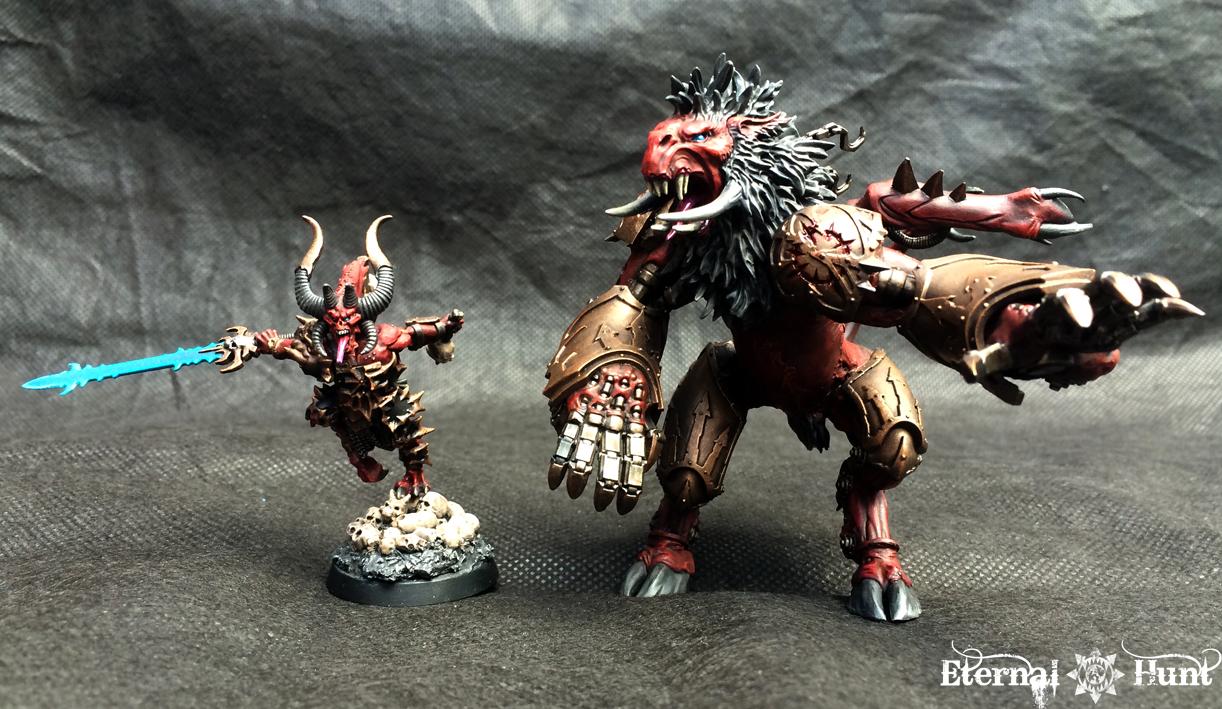 Conversion, Daemon Prince, Daemonkin, Daemons, Khorne, Khorne's Eternal Hunt, Kitbash, Paint In Progress, Pip, Warhammer 40,000, World Eaters