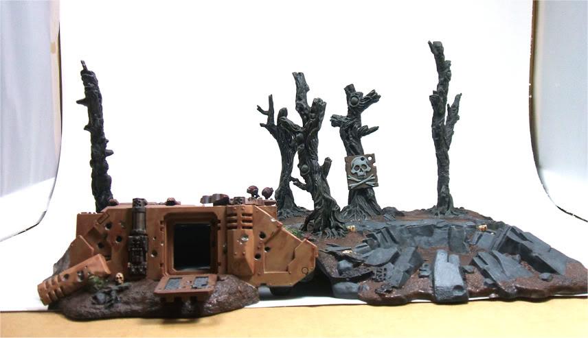 Battlescape, Crater, Rhino, Ruined, Terrain, Warhammer 40,000