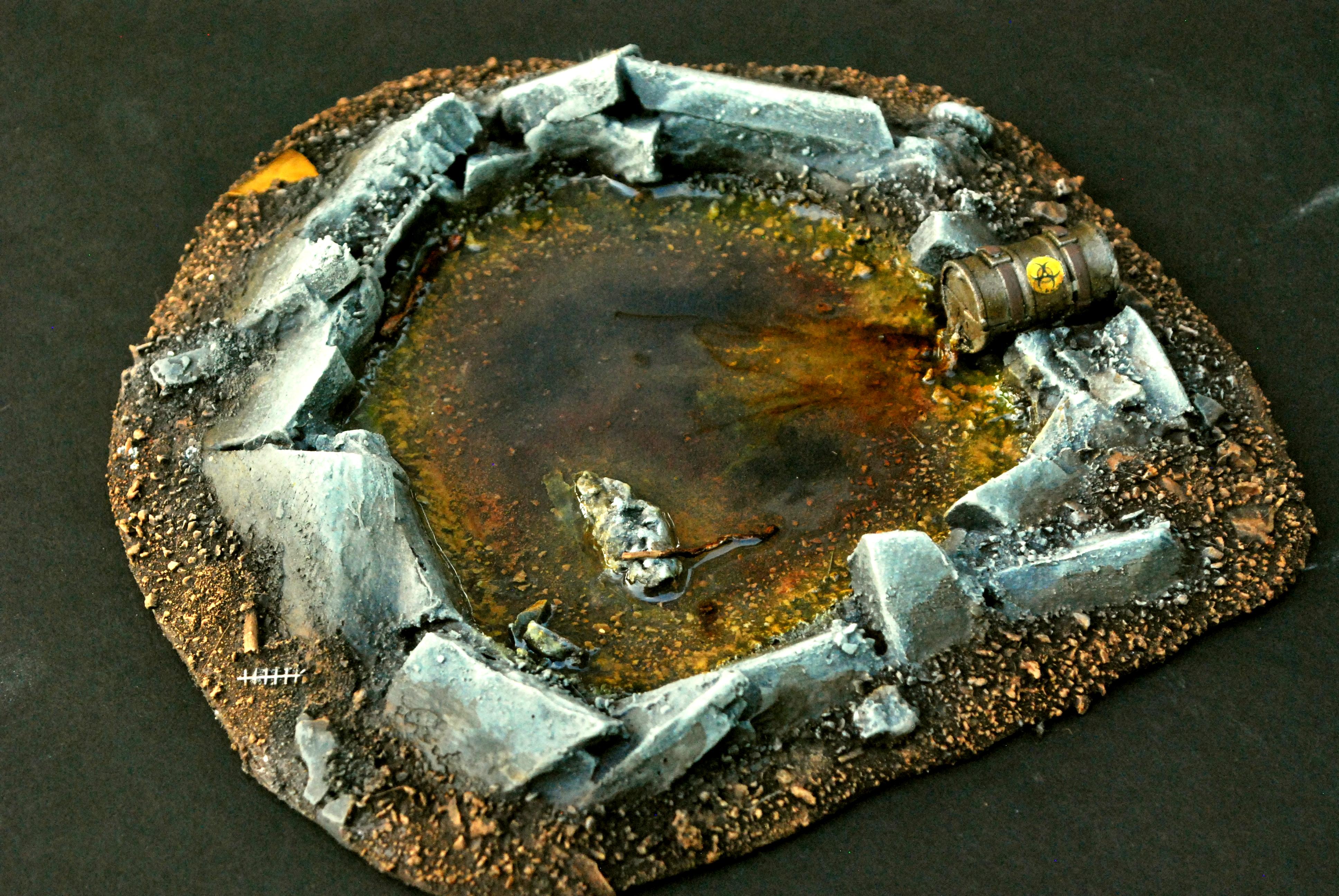 Craters, Necromunda, Post-apoc, Post-apocalyptic, Scratch Build, Terrain, Trash, Warhammer 40,000, Warmachine