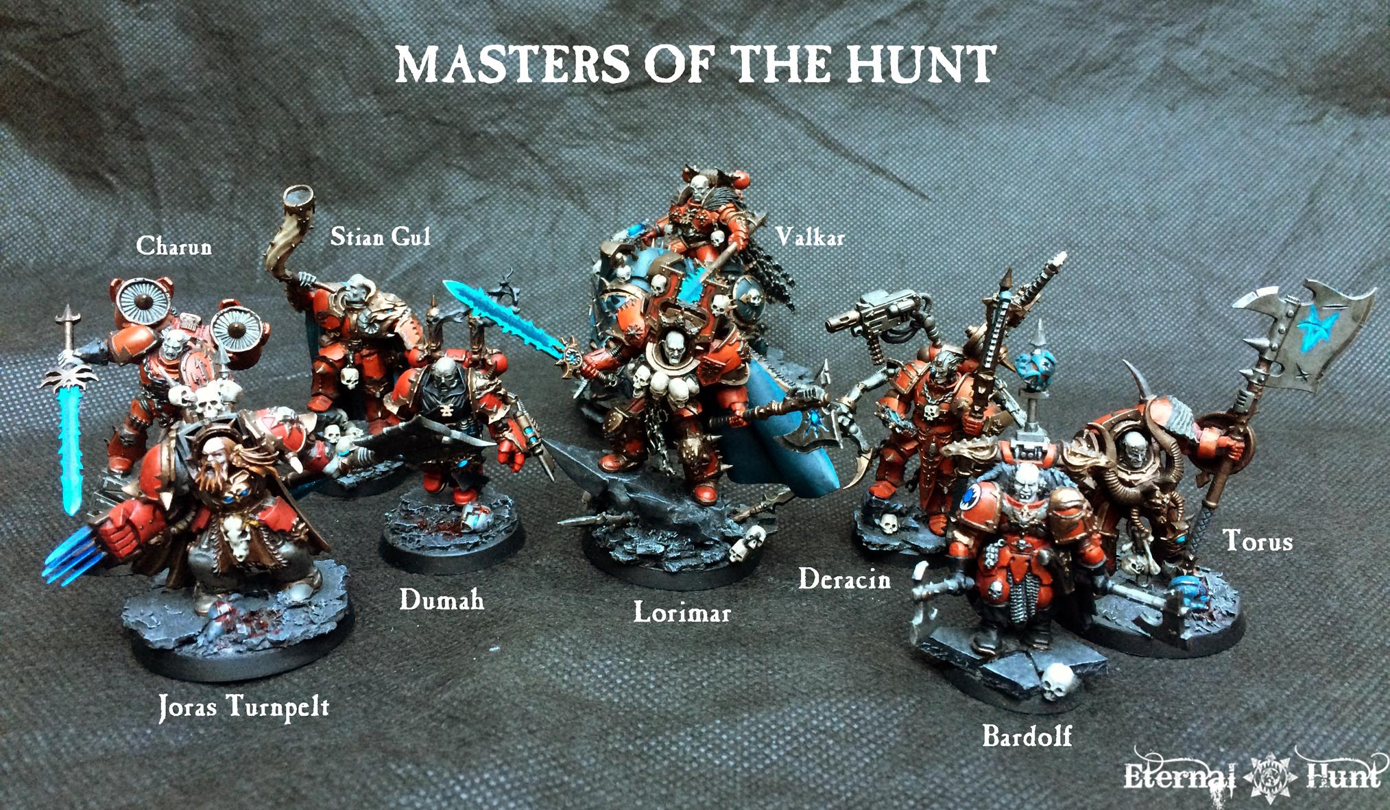 Chaos, Chaos Lord, Chaos Space Marines, Huntmaster, Khorne, Khorne's Eternal Hunt, Officers, Warhammer 40,000, Warlord, World Eaters