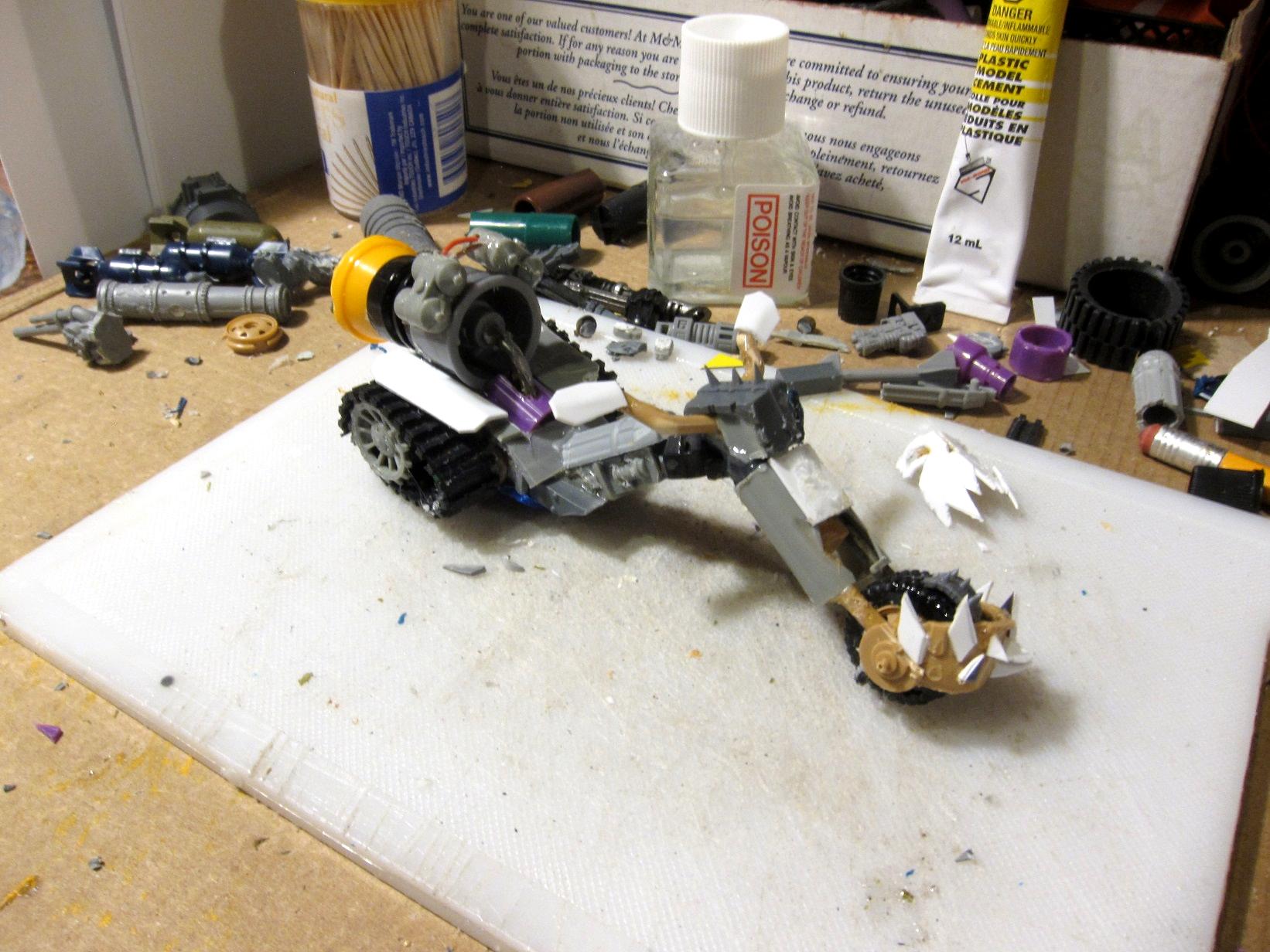 Bike, Orks, Scratch Build, Snarsknit, Warbikers, Warboss On Bike