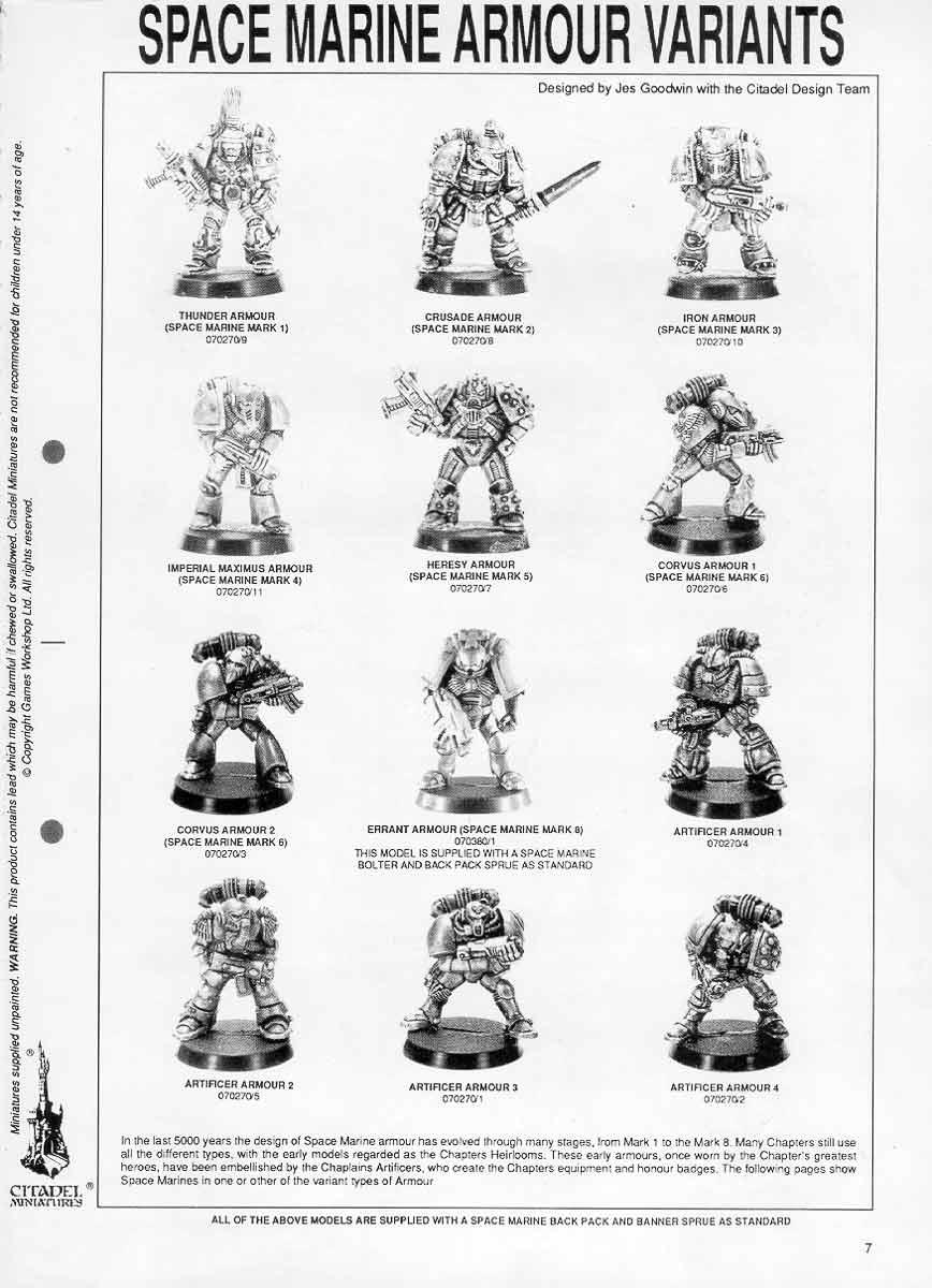 Armor, History, Marks, Space Marines