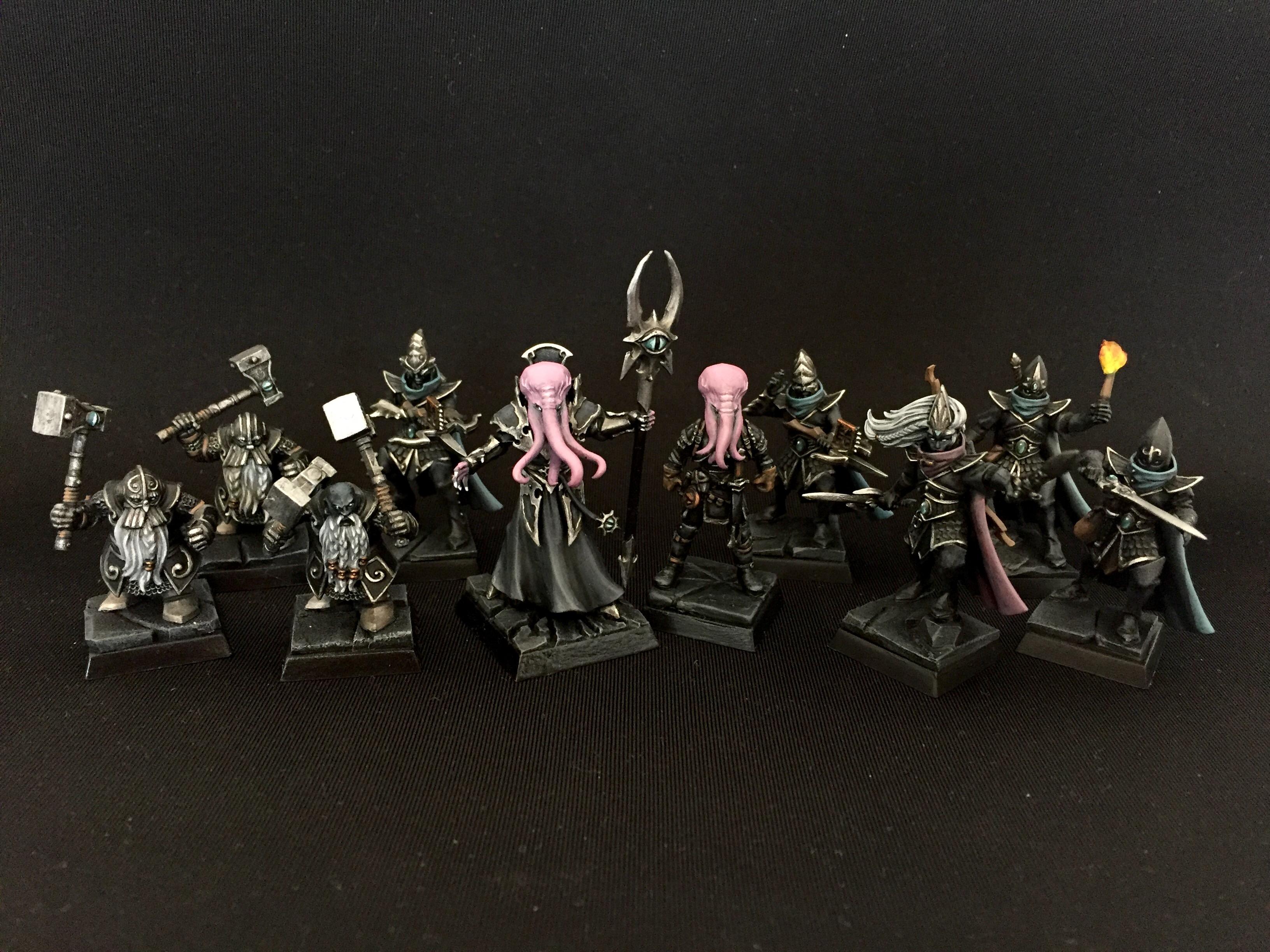 Deurgar, Drow, Dwarves, Elves, Frostgrave, Illithid, Mind Flayer, Warband