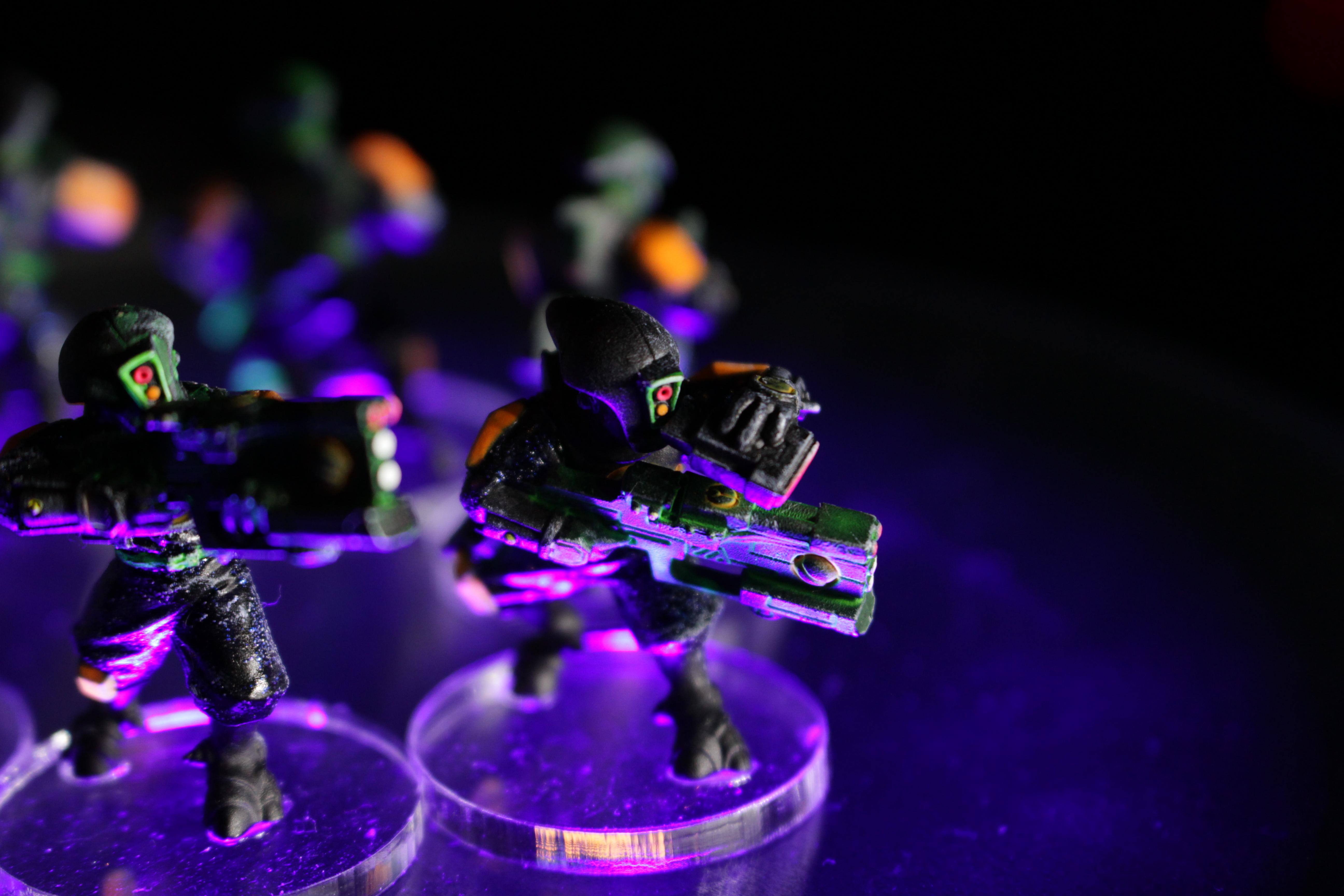 Army, Broadsides, Group, Ke'lshan, Neon, Pathfinders, Tau, Tron, Warhammer 40,000, Xv