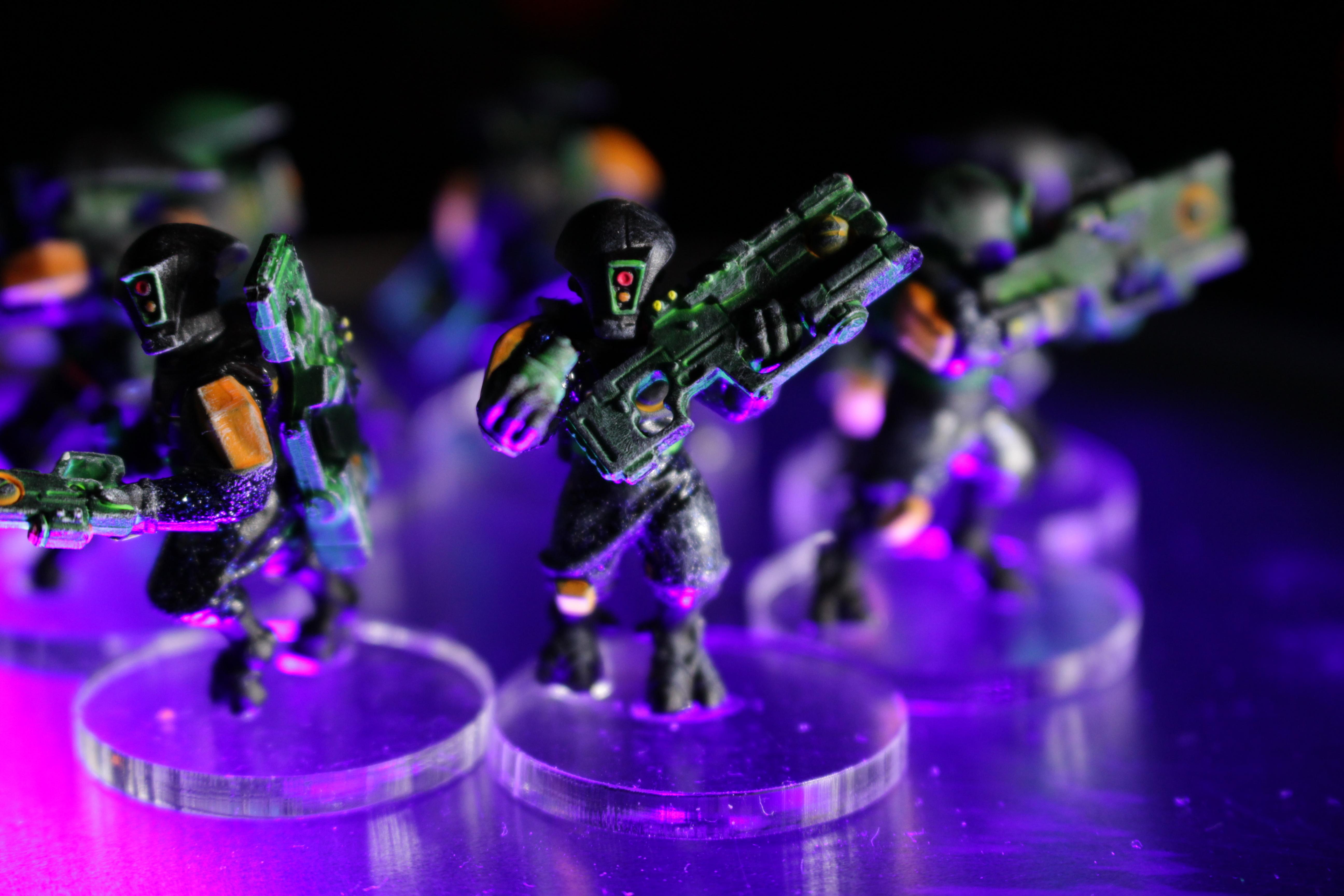 Army, Broadsides, Group, Ke'lshan, Neon, Pathfinders, Tau, Tron, Warhammer 40,000, Xv