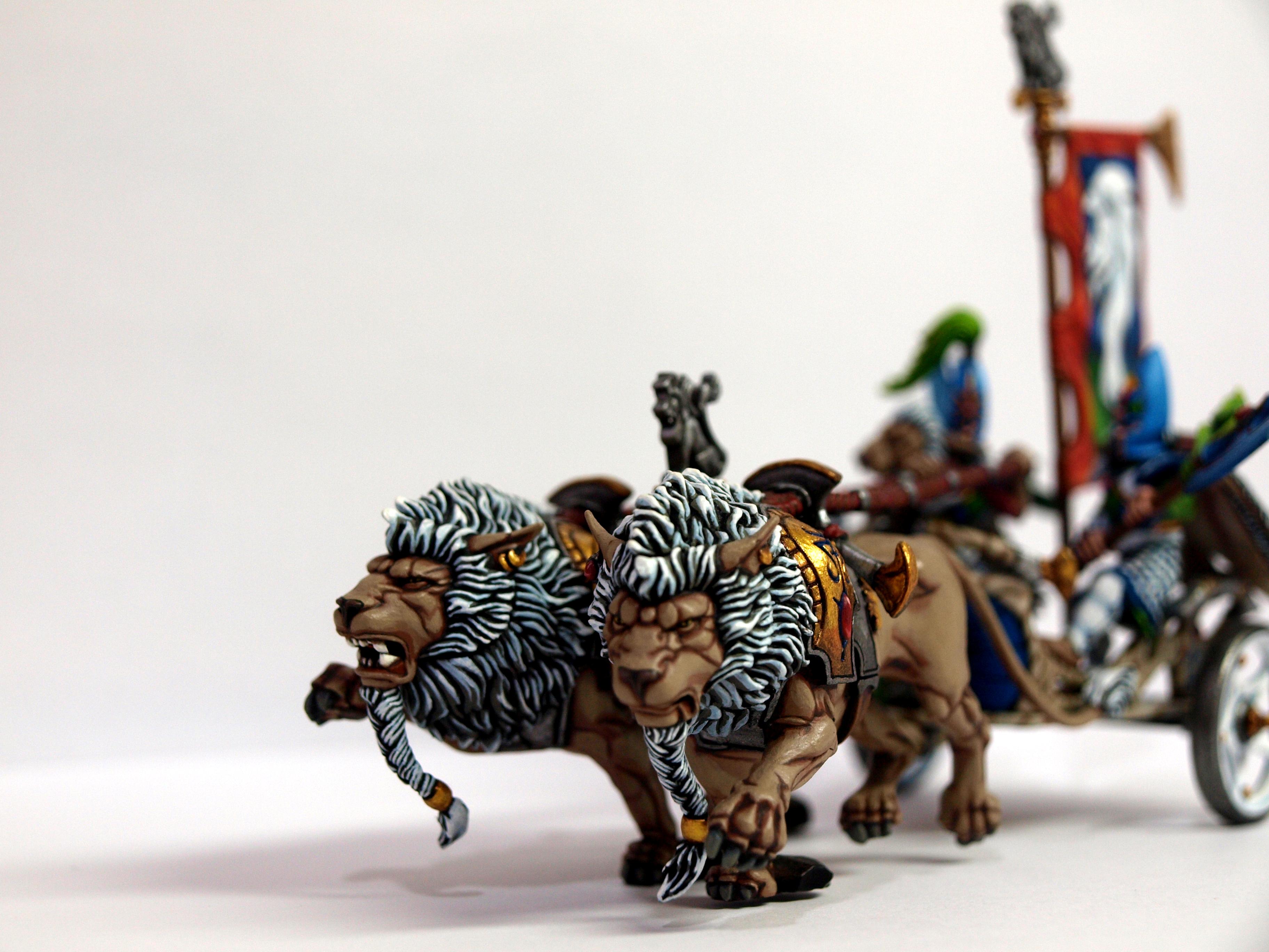 Chariot, Lion, Painting, Warhammer Fantasy