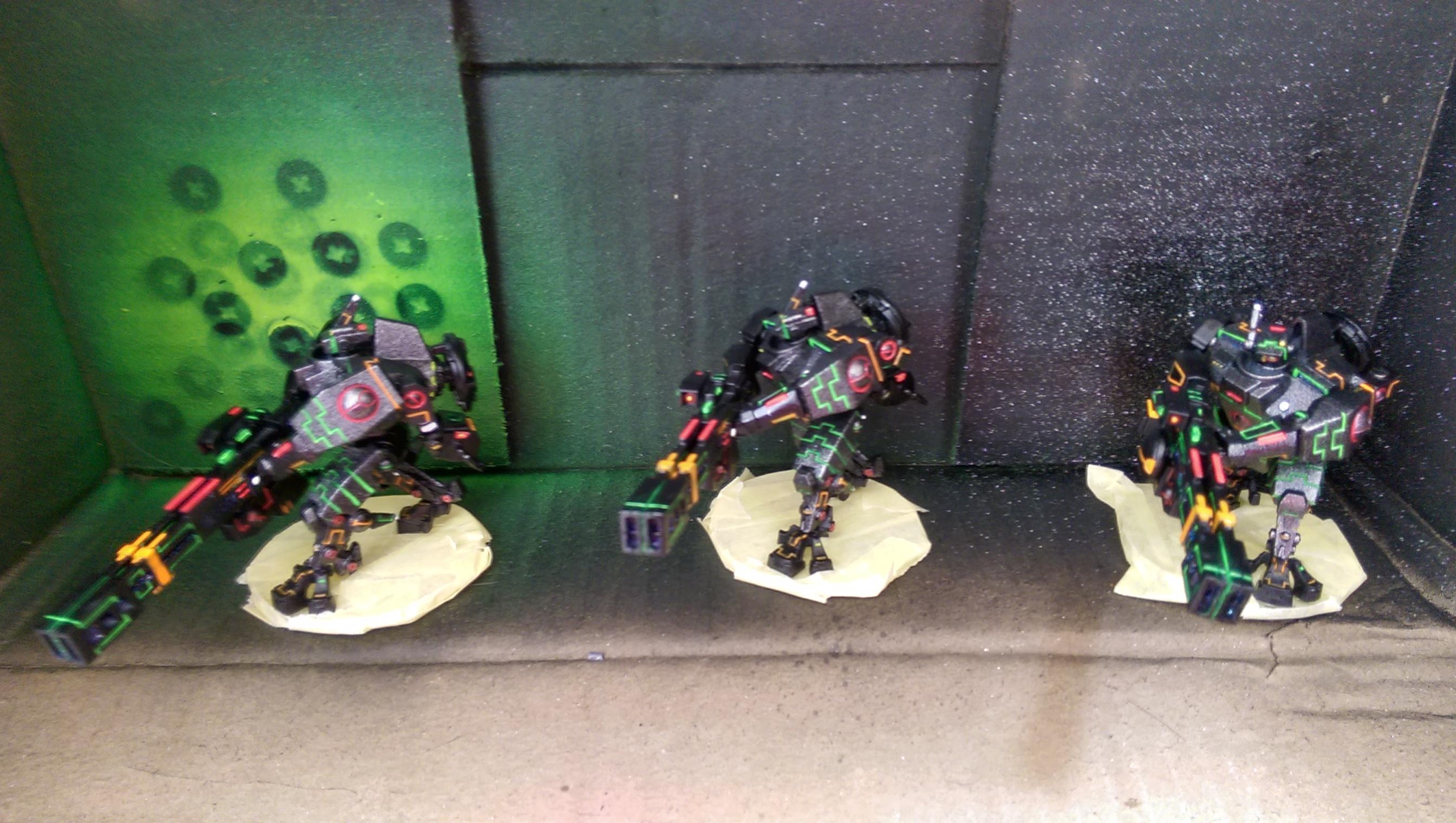 Amry, Empire, Missile, Neon, Objective Marker, Sides, Tau, Tron, Warhammer 40,000