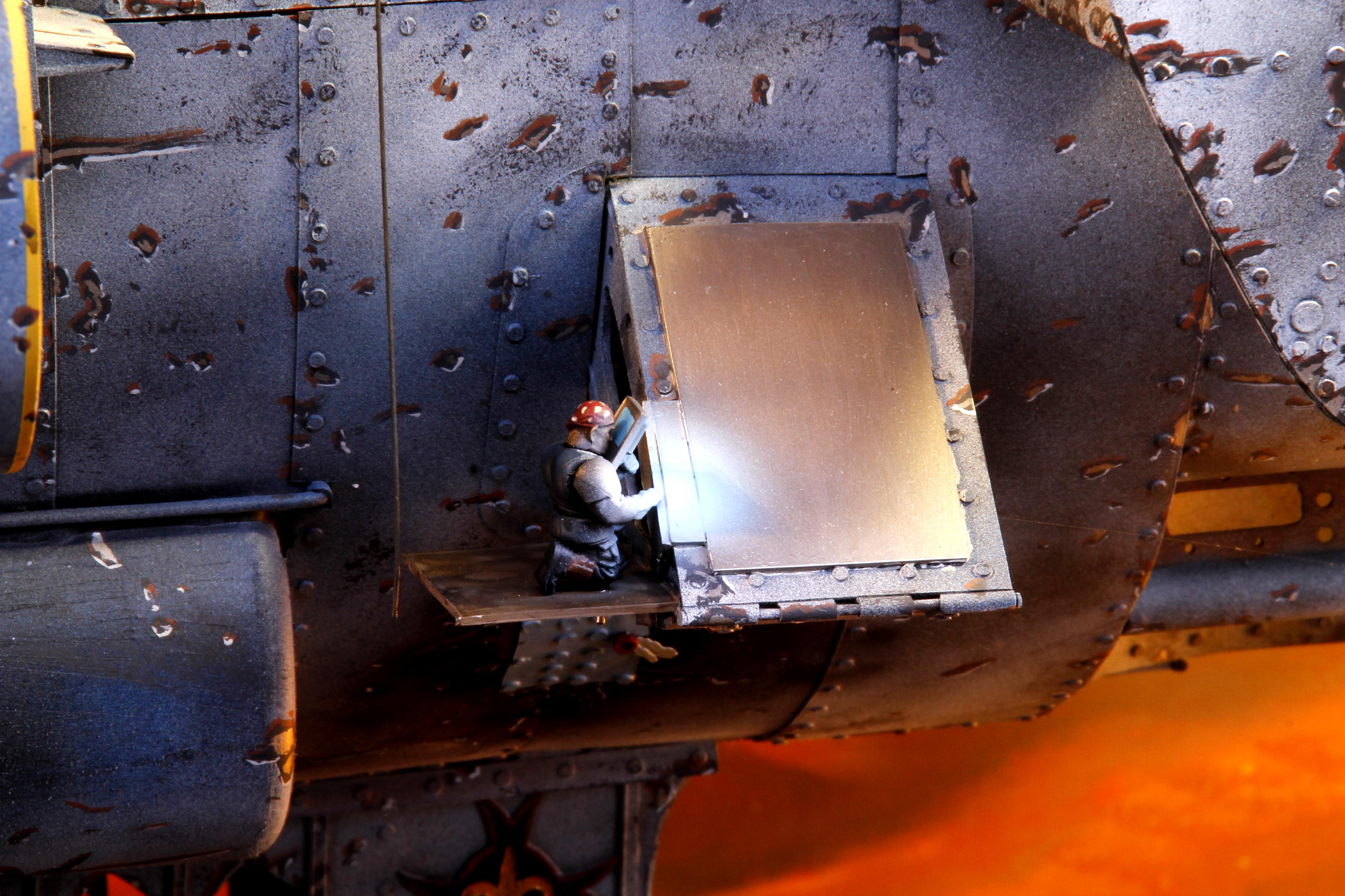 Airship, Civilian, Diorama, Welder, Worker