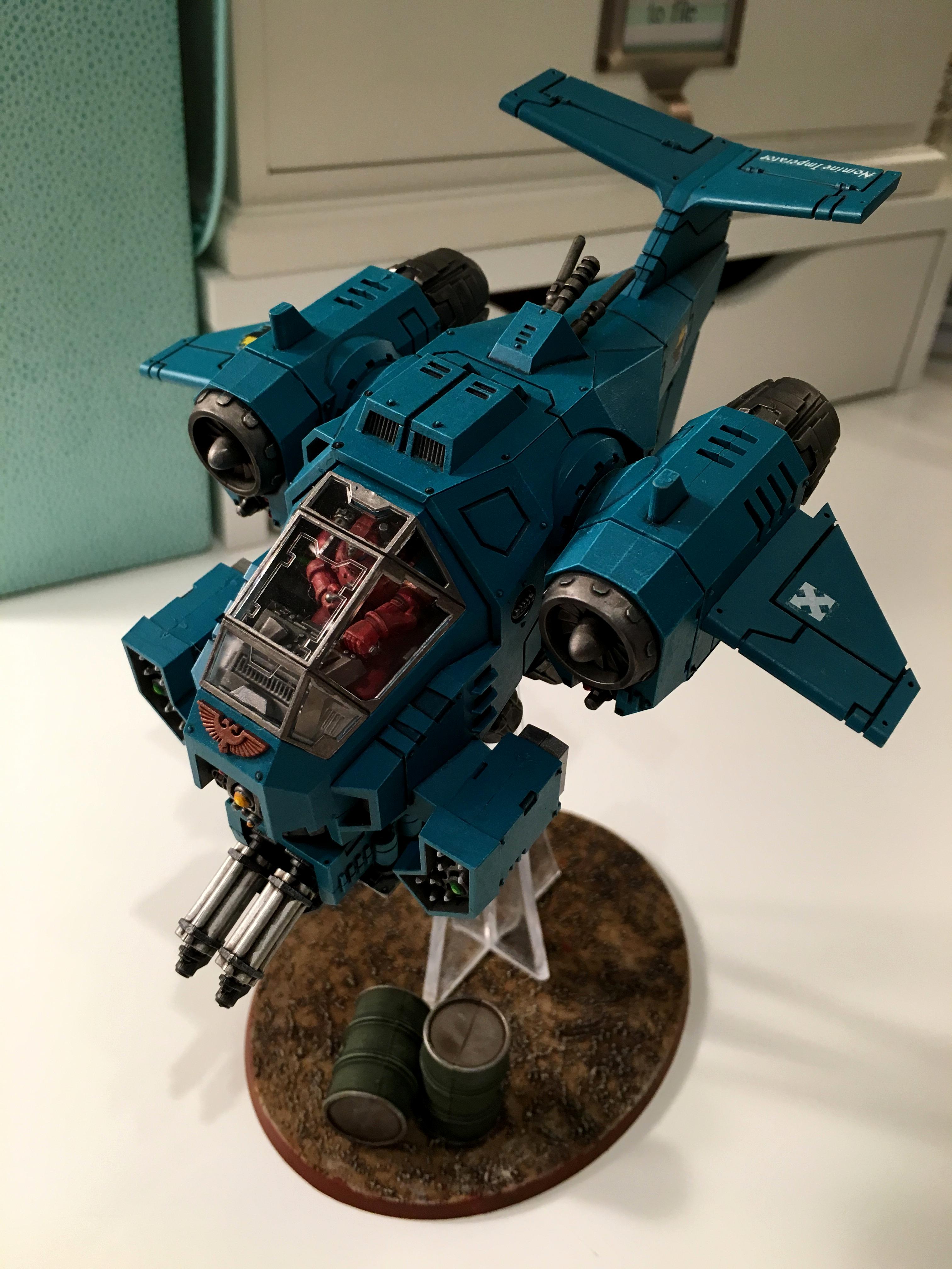 Blue, Flyer, Green, Gunship, Space Marines