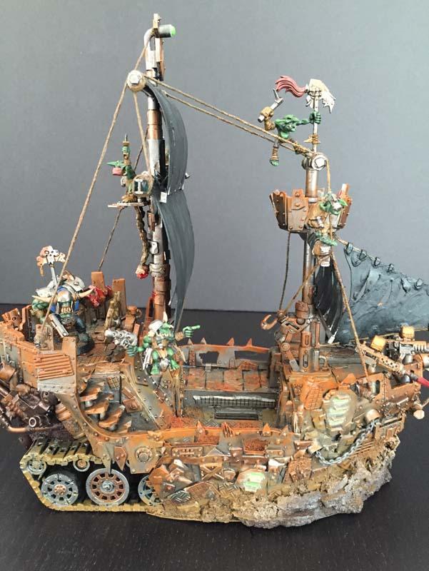 Battlewagon, Orks, Pirate, Ship