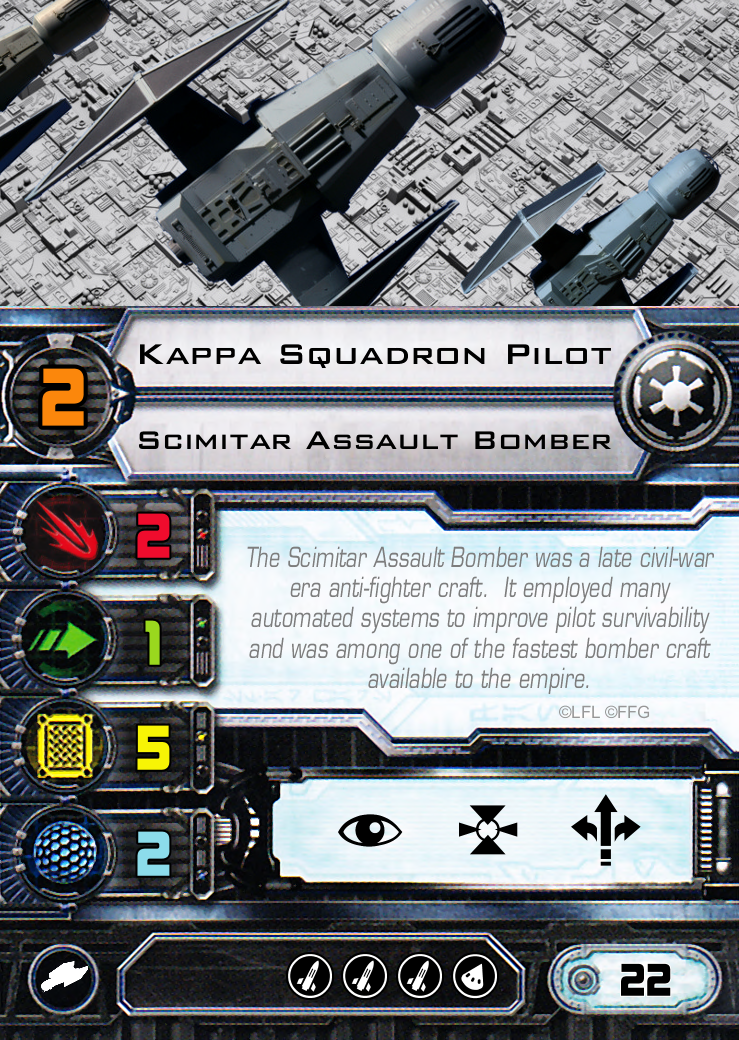 X-Wing, Kappa Scimitar Bomber Squadron Pilot