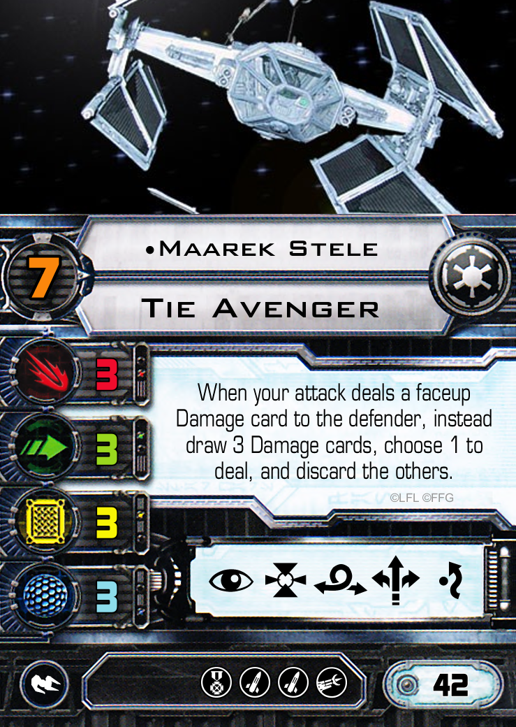 X-Wing, Tie Avenger Ace - Maarek Stele
