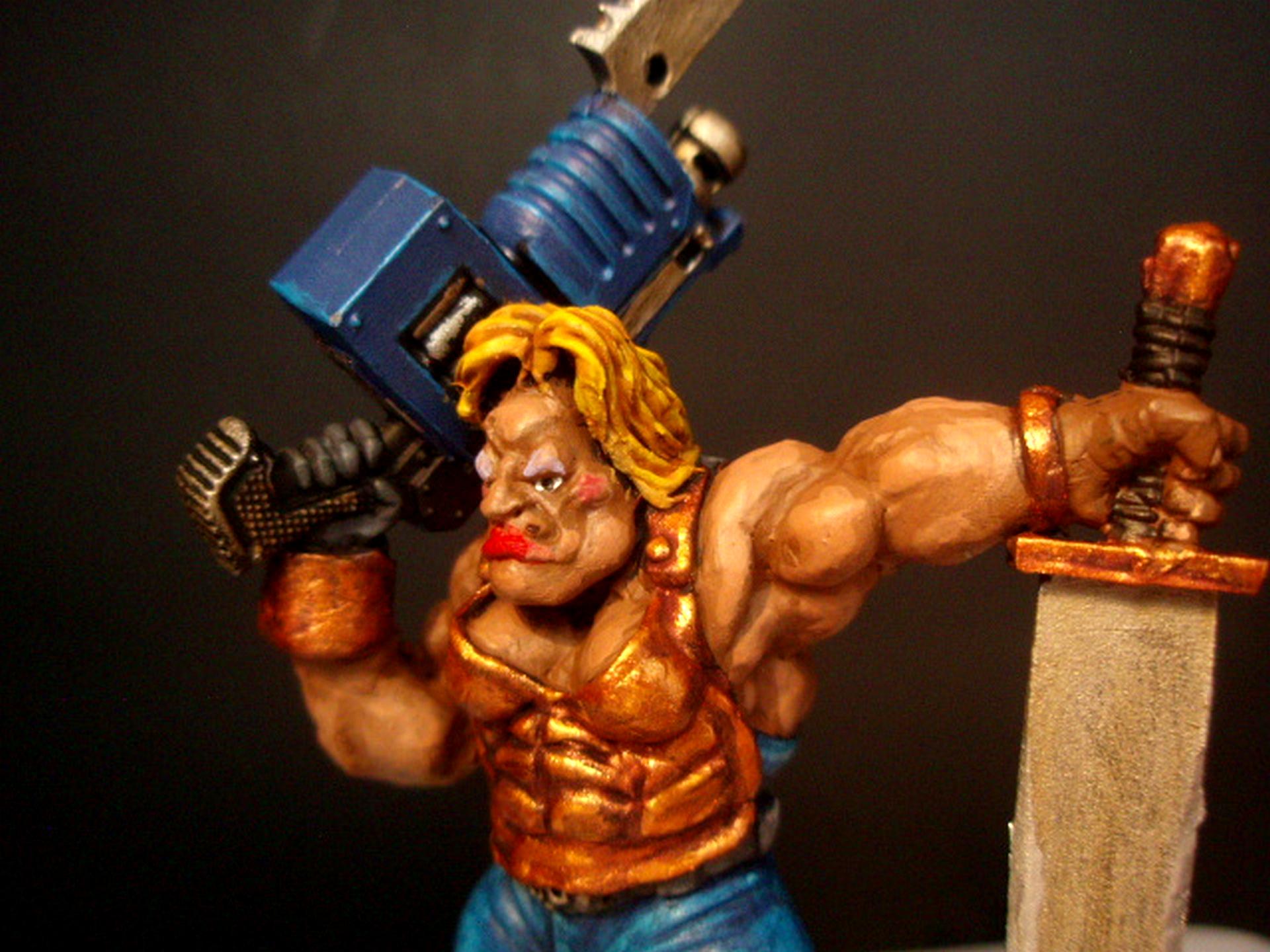 Astra Militarum, Conversion, Edward Myst, Female, Imperial Guard, Nork Deddog, Ogres, Ogrynn, Ogryns, Sculpted, Sculpting