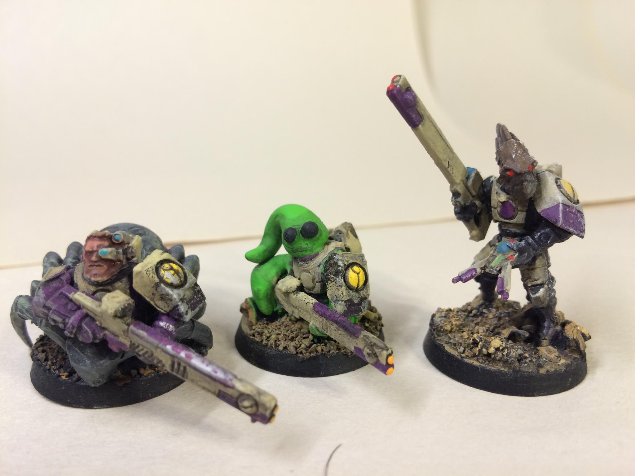 Blob, Fire Warriors, Gue'vesa, Kroot, Spiderman, Tau, Tauarmy7/28/16