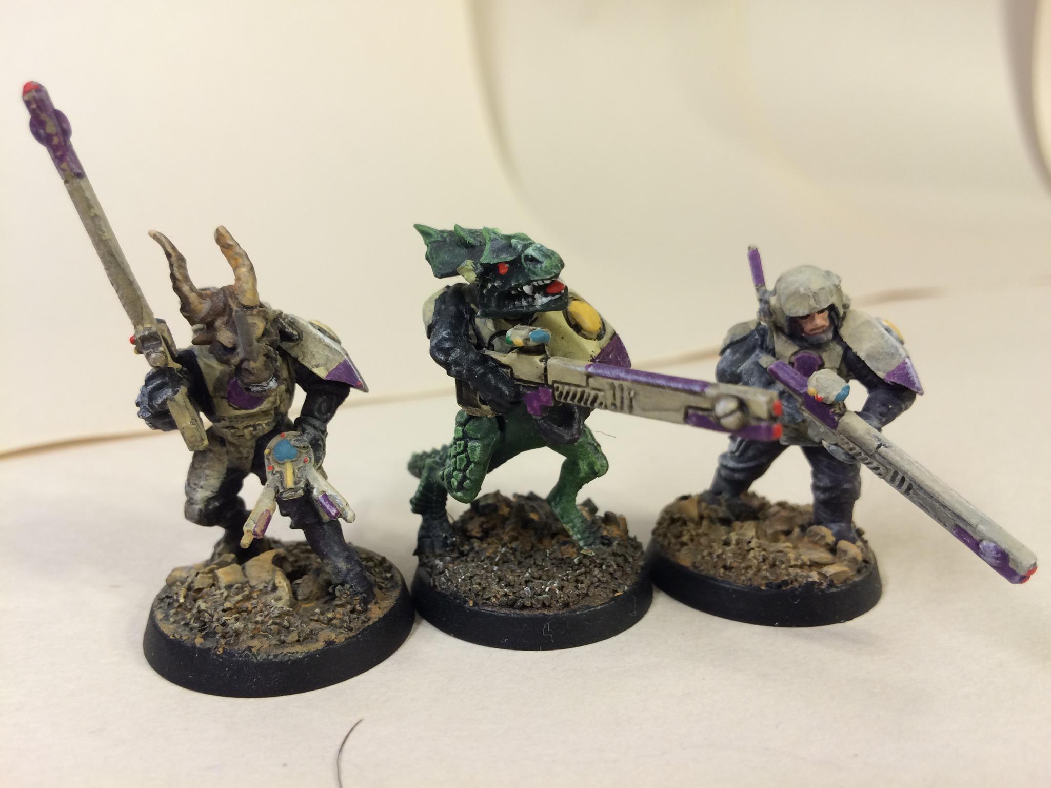 Beastmen, Fire Warriors, Gue'vesa, Human, Lizardmen, Tau, Tauarmy7/28/16